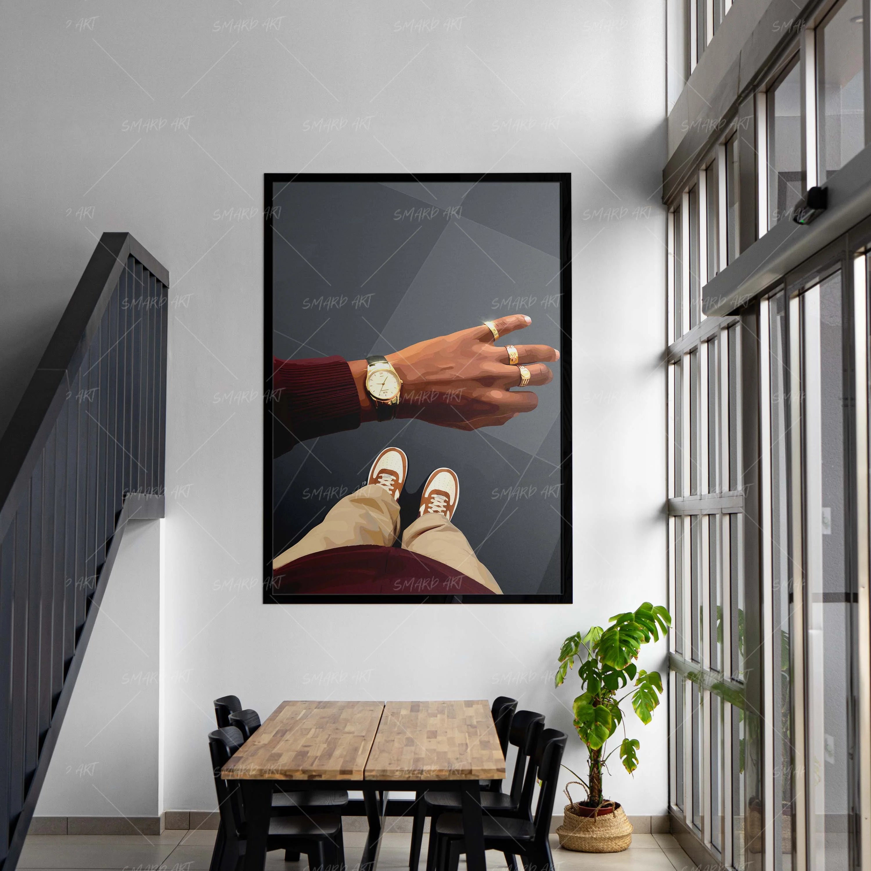 Earth Toned-wall art print featuring decorative artistic design suitable for living rooms, offices, and schools by SmardArt. Elevate your space with Black wall art that speaks to culture, identity, and creativity. At Smard, we celebrate artistry made with melanin, bringing powerful and inspiring designs to life.