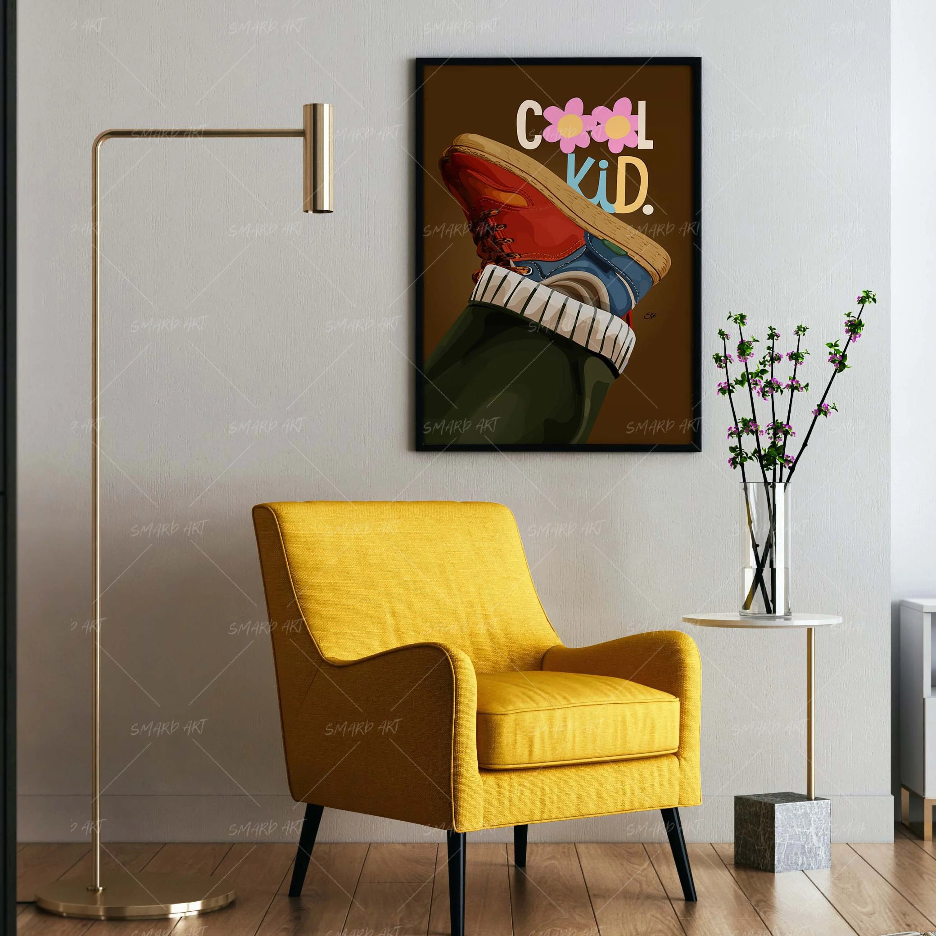 Cool Kids-wall art print featuring decorative artistic design suitable for living rooms, offices, and schools by SmardArt. Elevate your space with Black wall art that speaks to culture, identity, and creativity. At Smard, we celebrate artistry made with melanin, bringing powerful and inspiring designs to life.