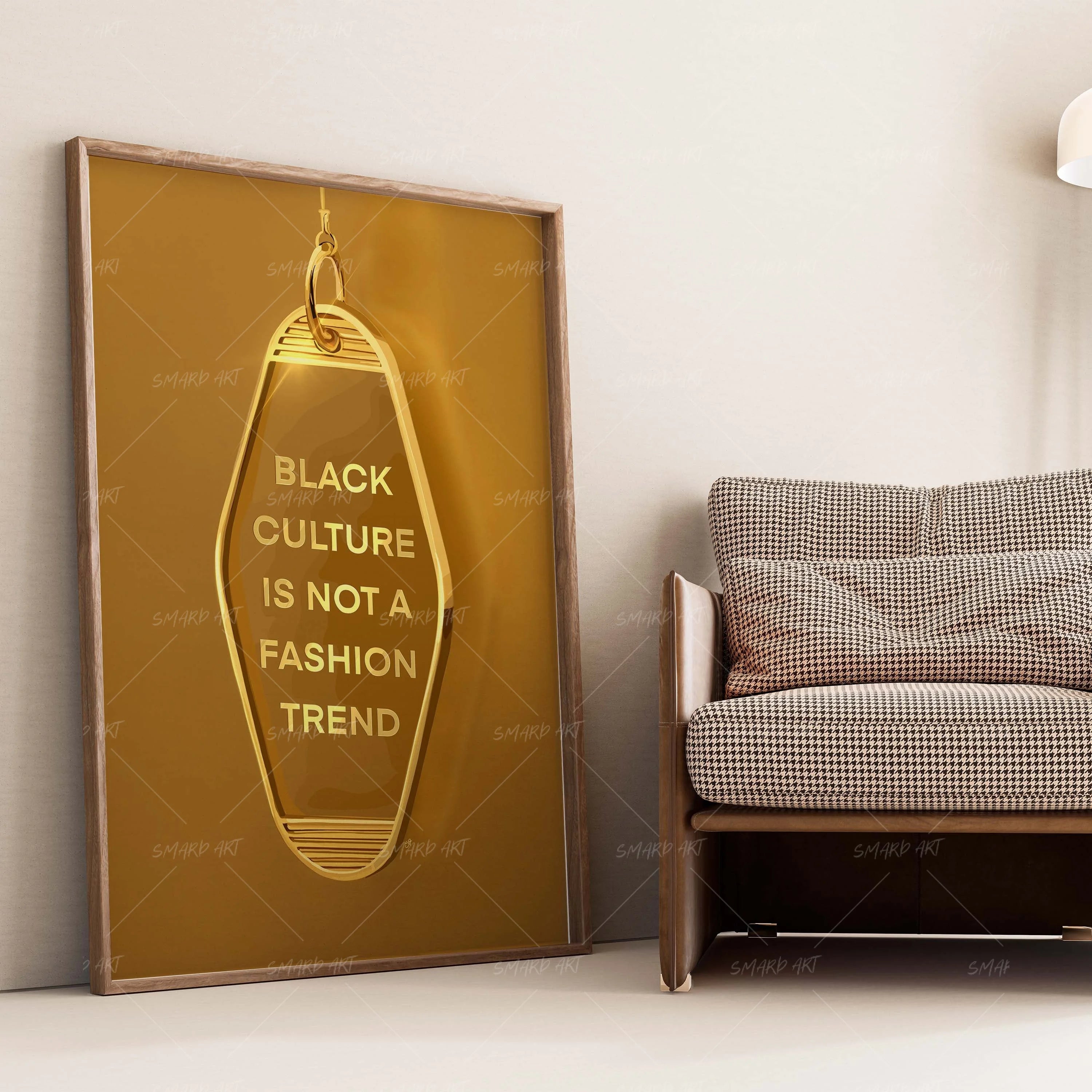 Black Culture Is Not A Fashion Trend-wall art print featuring decorative artistic design suitable for living rooms, offices, and schools by SmardArt. Elevate your space with Black wall art that speaks to culture, identity, and creativity. At Smard, we celebrate artistry made with melanin, bringing powerful and inspiring designs to life.