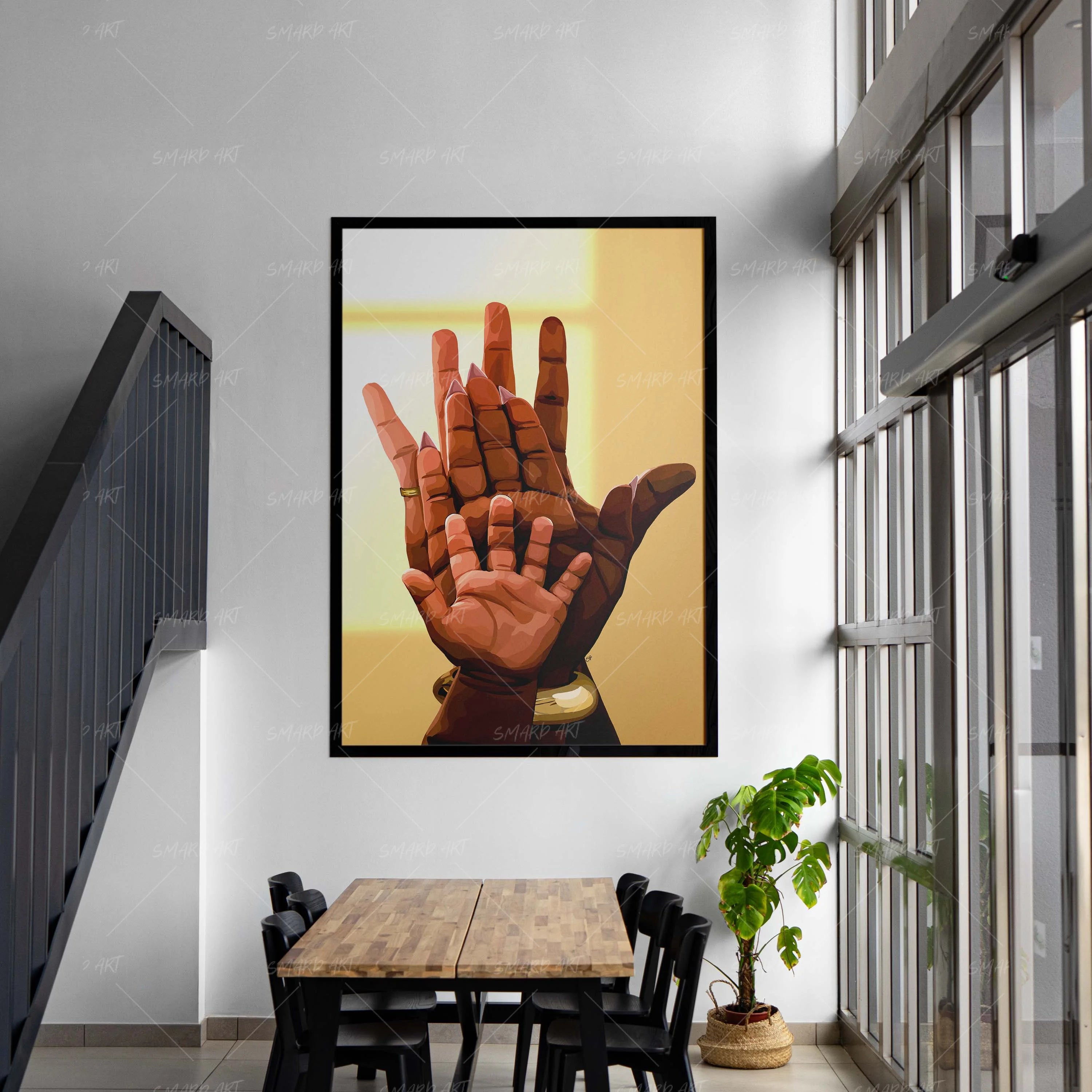 F For Family-wall art print featuring decorative artistic design suitable for living rooms, offices, and schools by SmardArt. Elevate your space with Black wall art that speaks to culture, identity, and creativity. At Smard, we celebrate artistry made with melanin, bringing powerful and inspiring designs to life.