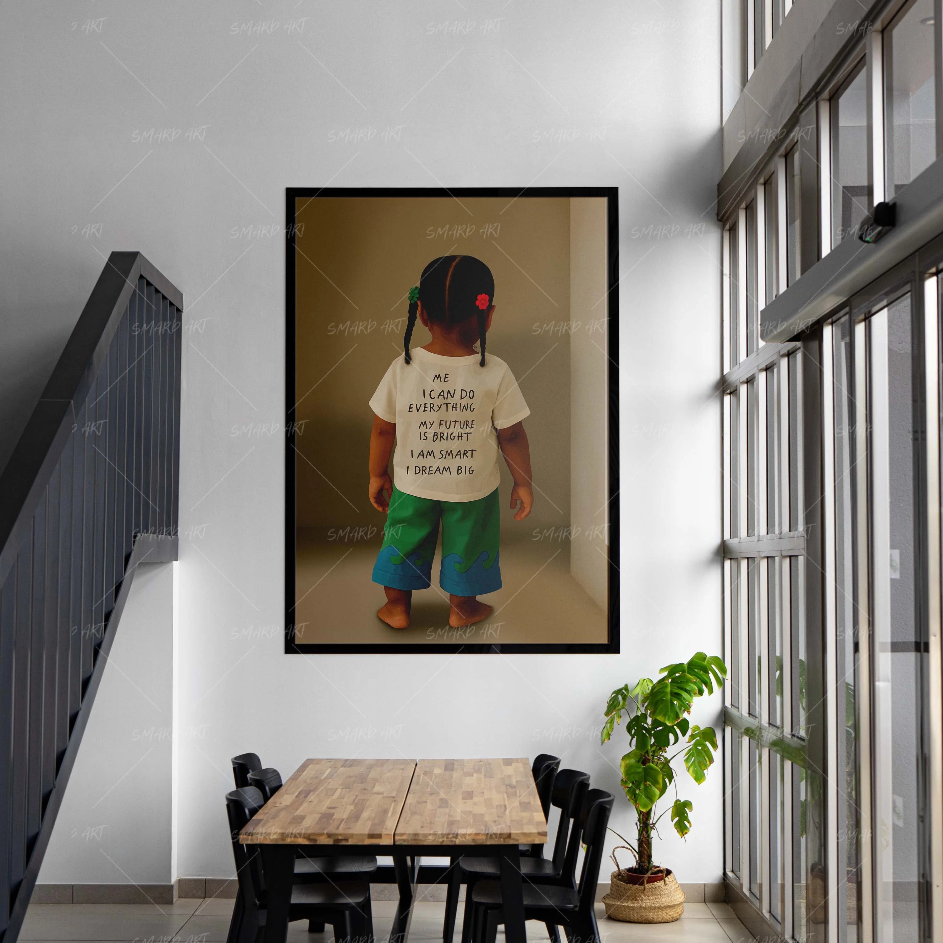 Bright Future-wall art print featuring decorative artistic design suitable for living rooms, offices, and schools by SmardArt. Elevate your space with Black wall art that speaks to culture, identity, and creativity. At Smard, we celebrate artistry made with melanin, bringing powerful and inspiring designs to life.