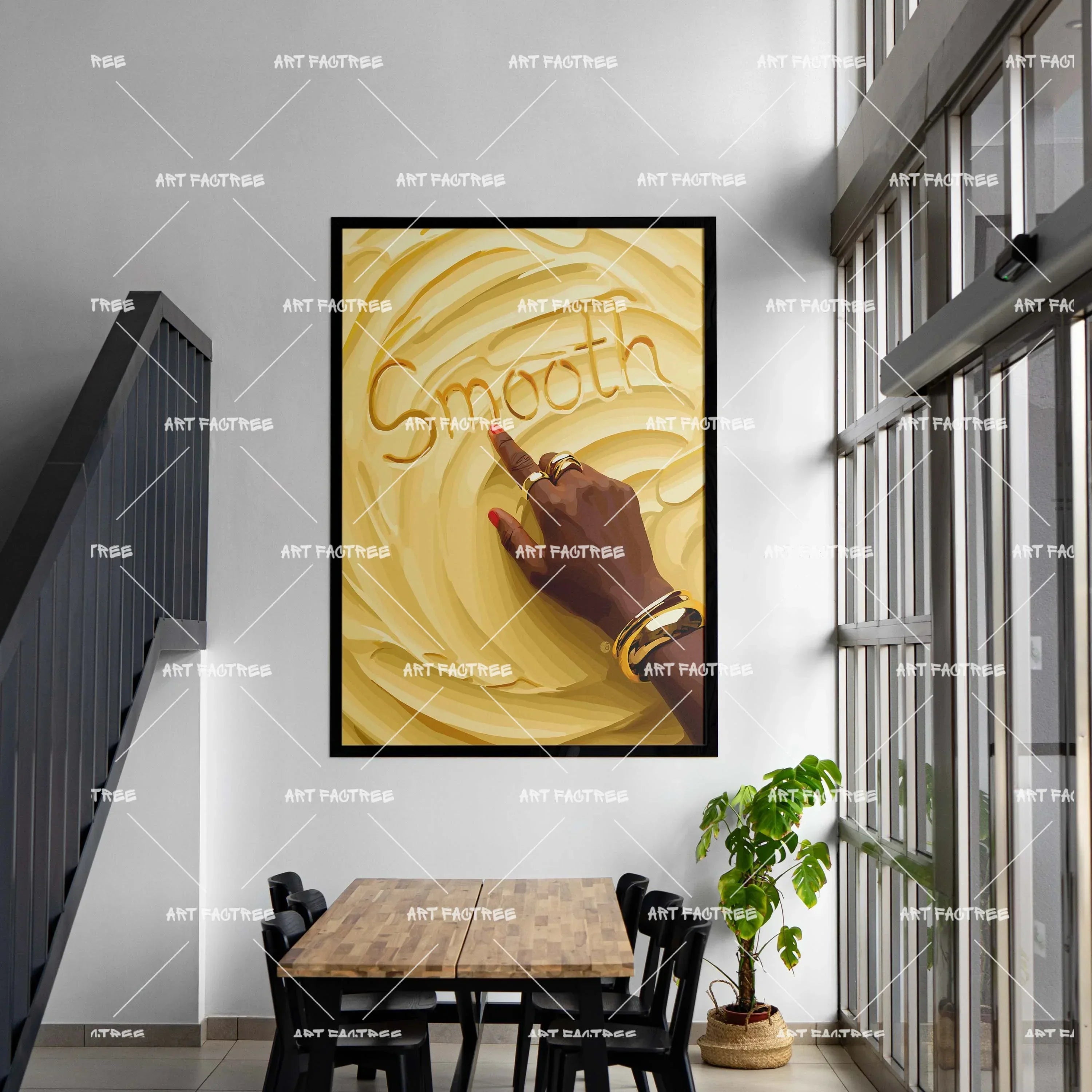 Soft Scoop-wall art print featuring decorative artistic design suitable for living rooms, offices, and schools by SmardArt. Elevate your space with Black wall art that speaks to culture, identity, and creativity. At Smard, we celebrate artistry made with melanin, bringing powerful and inspiring designs to life.