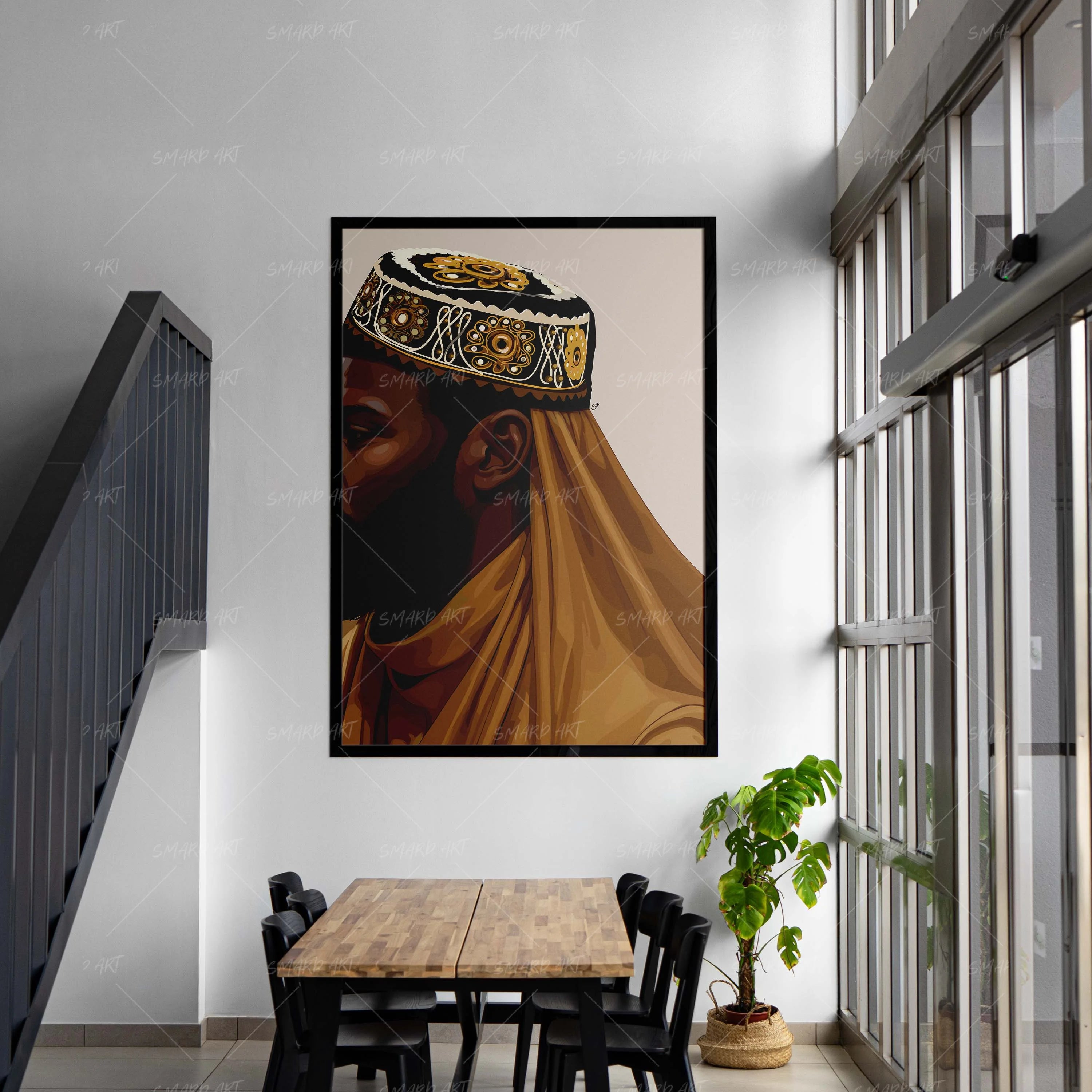 Kingskin-wall art print featuring decorative artistic design suitable for living rooms, offices, and schools by SmardArt. Elevate your space with Black wall art that speaks to culture, identity, and creativity. At Smard, we celebrate artistry made with melanin, bringing powerful and inspiring designs to life.