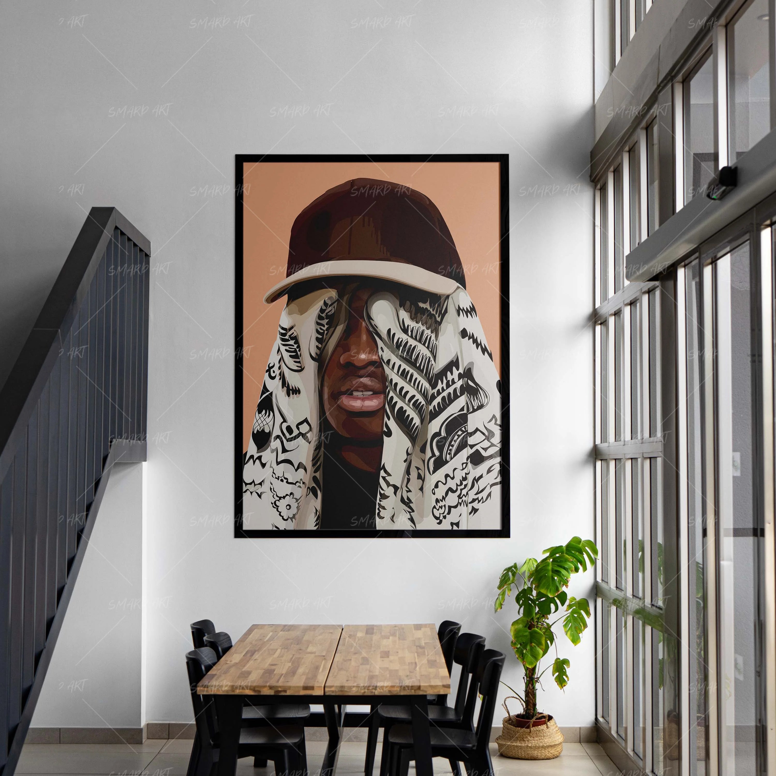 Layered Look-wall art print featuring decorative artistic design suitable for living rooms, offices, and schools by SmardArt. Elevate your space with Black wall art that speaks to culture, identity, and creativity. At Smard, we celebrate artistry made with melanin, bringing powerful and inspiring designs to life.