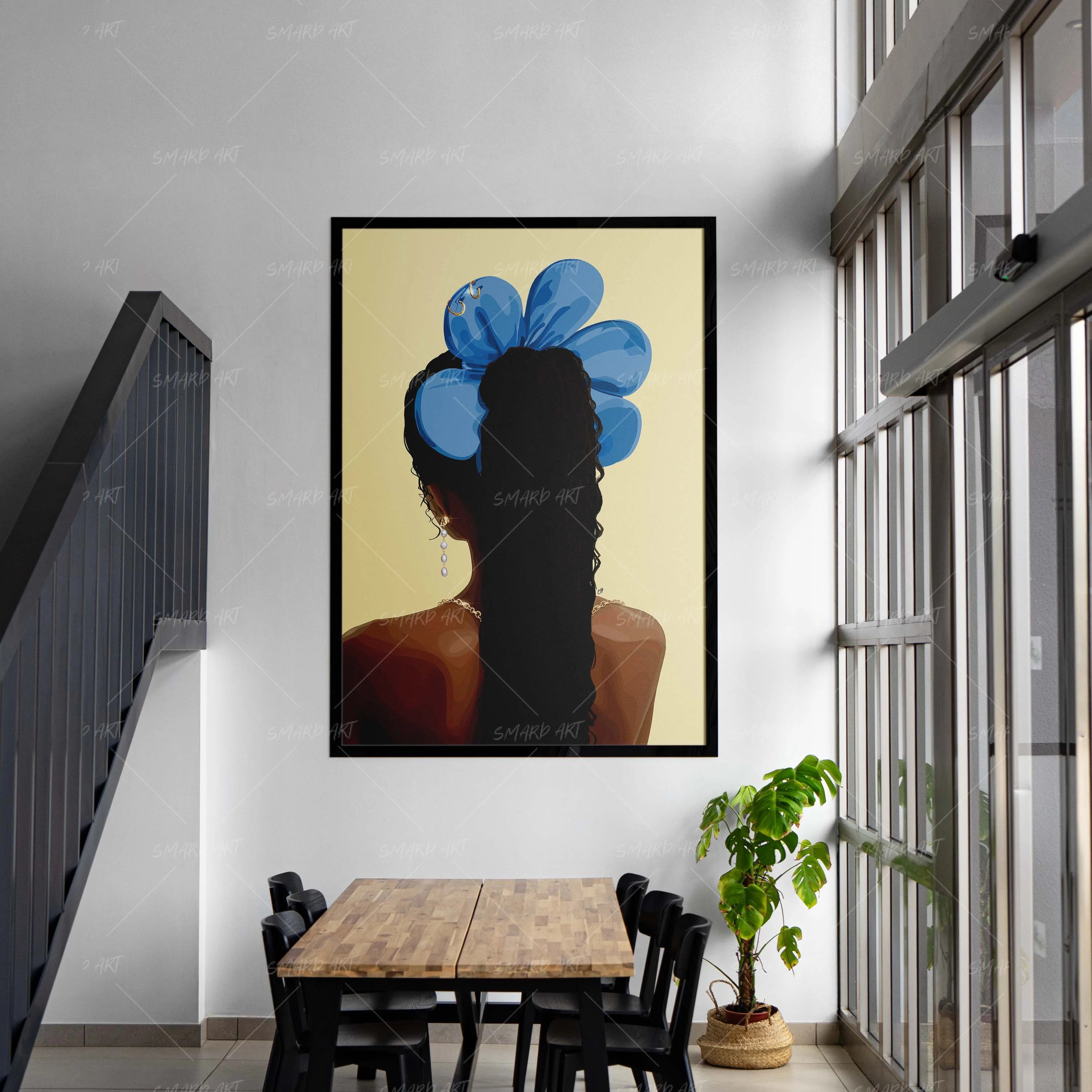 Scrunch Statement-wall art print featuring decorative artistic design suitable for living rooms, offices, and schools by SmardArt. Elevate your space with Black wall art that speaks to culture, identity, and creativity. At Smard, we celebrate artistry made with melanin, bringing powerful and inspiring designs to life.