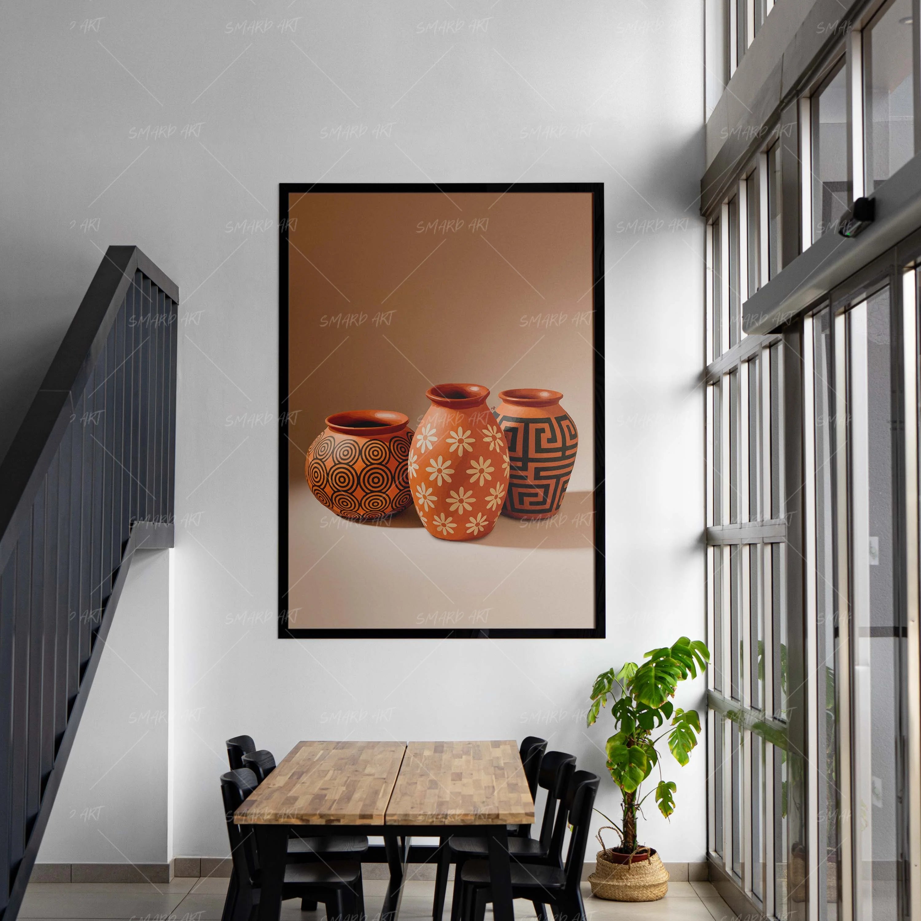 Coded Clay-wall art print featuring decorative artistic design suitable for living rooms, offices, and schools by SmardArt. Elevate your space with Black wall art that speaks to culture, identity, and creativity. At Smard, we celebrate artistry made with melanin, bringing powerful and inspiring designs to life.