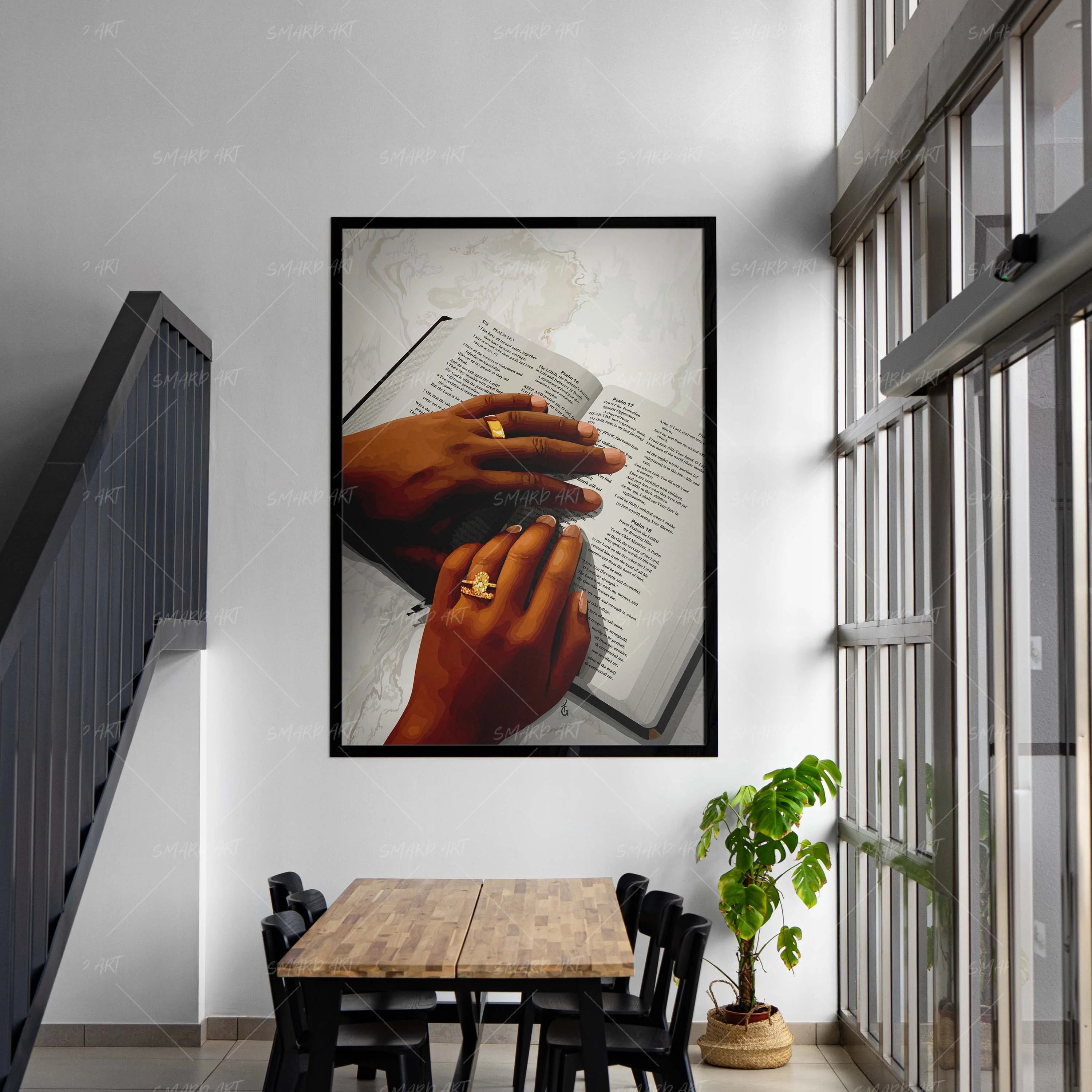 Sacred Bond-wall art print featuring decorative artistic design suitable for living rooms, offices, and schools by SmardArt. Elevate your space with Black wall art that speaks to culture, identity, and creativity. At Smard, we celebrate artistry made with melanin, bringing powerful and inspiring designs to life.