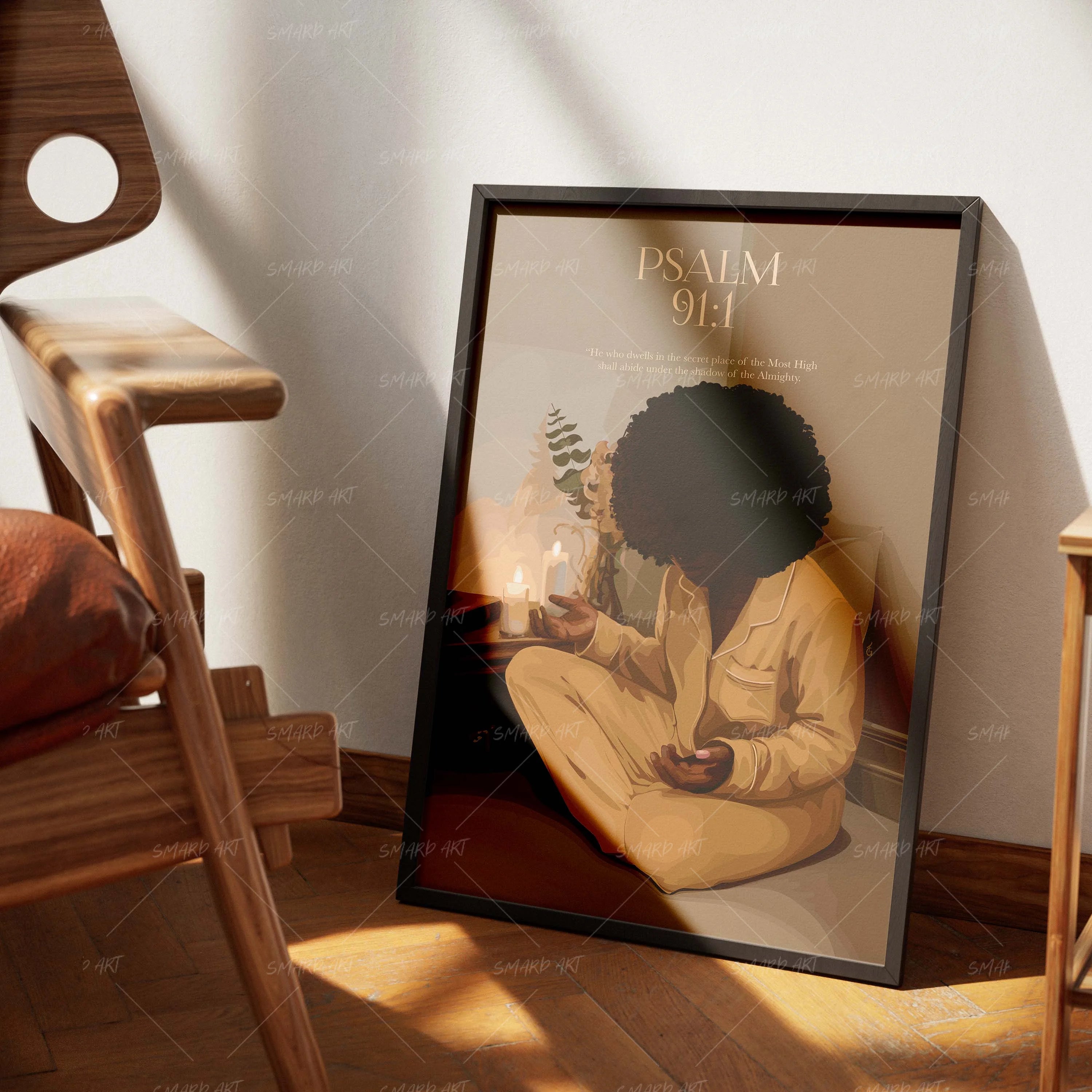 Faith Comes First-wall art print featuring decorative artistic design suitable for living rooms, offices, and schools by SmardArt. Elevate your space with Black wall art that speaks to culture, identity, and creativity. At Smard, we celebrate artistry made with melanin, bringing powerful and inspiring designs to life.