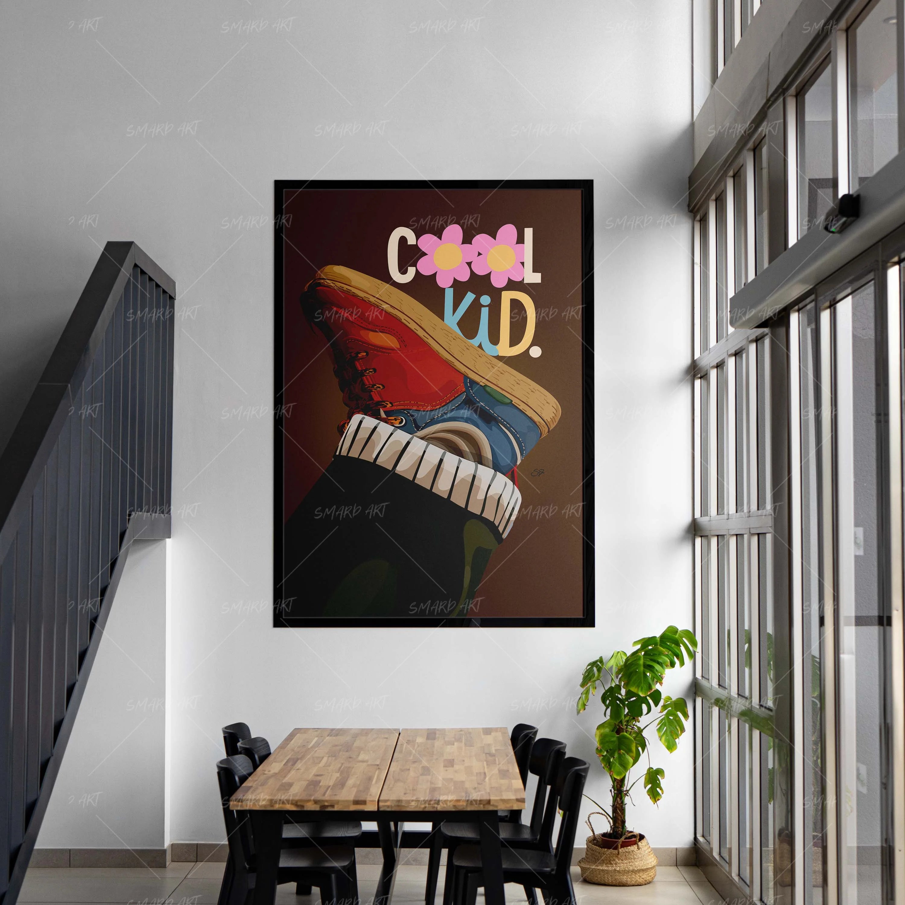 Cool Kids-wall art print featuring decorative artistic design suitable for living rooms, offices, and schools by SmardArt. Elevate your space with Black wall art that speaks to culture, identity, and creativity. At Smard, we celebrate artistry made with melanin, bringing powerful and inspiring designs to life.