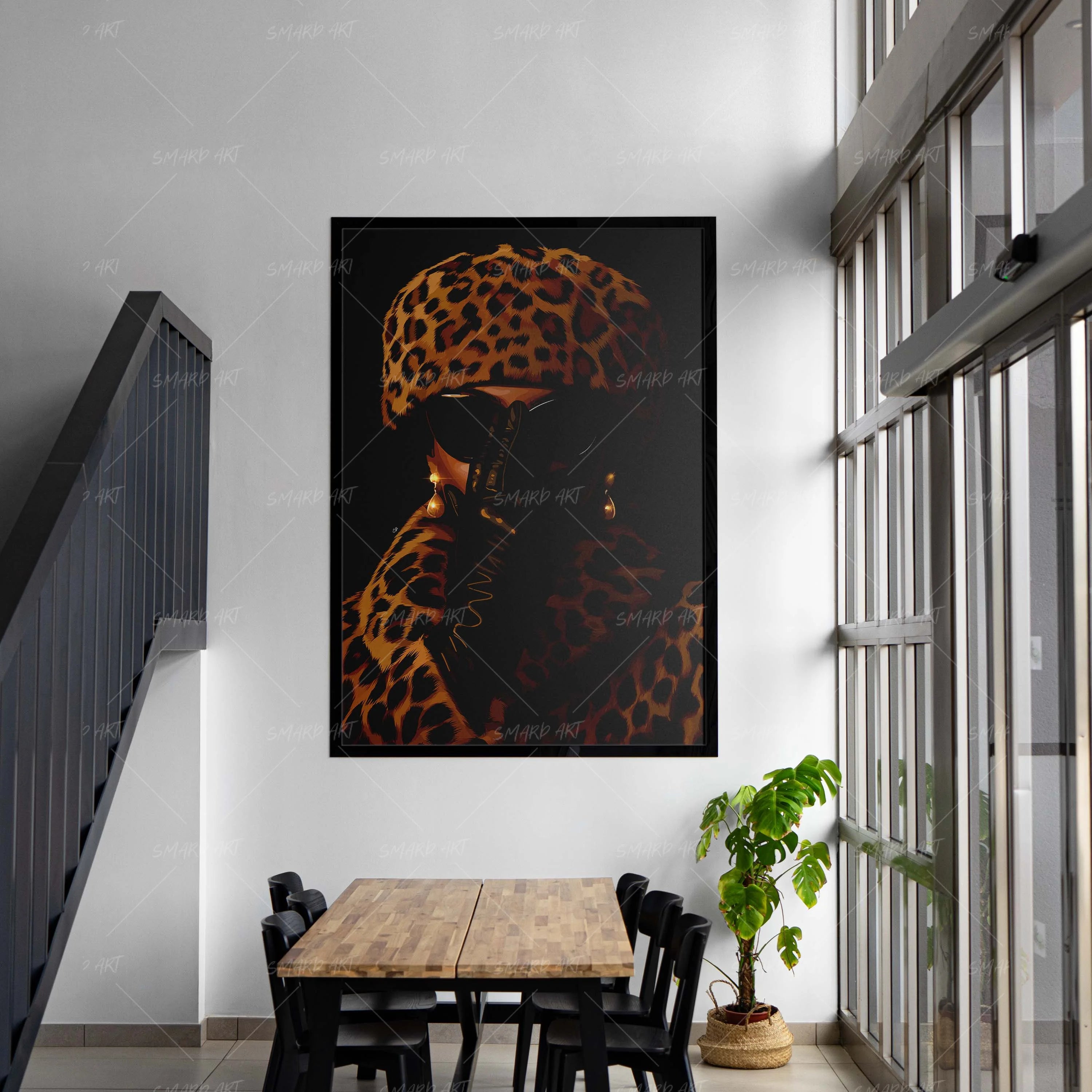 Fur Real-wall art print featuring decorative artistic design suitable for living rooms, offices, and schools by SmardArt. Elevate your space with Black wall art that speaks to culture, identity, and creativity. At Smard, we celebrate artistry made with melanin, bringing powerful and inspiring designs to life.