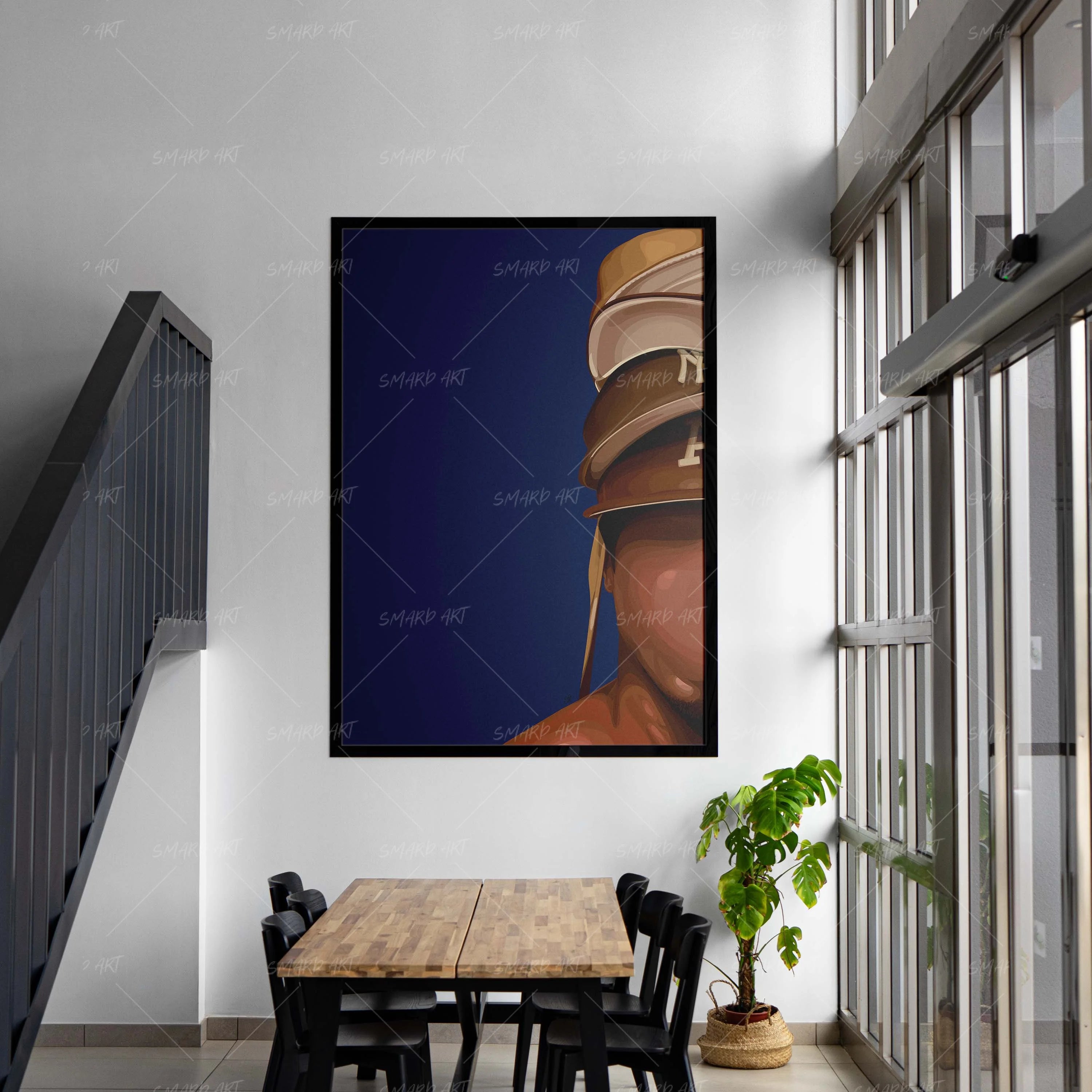 Stacked-wall art print featuring decorative artistic design suitable for living rooms, offices, and schools by SmardArt. Elevate your space with Black wall art that speaks to culture, identity, and creativity. At Smard, we celebrate artistry made with melanin, bringing powerful and inspiring designs to life.