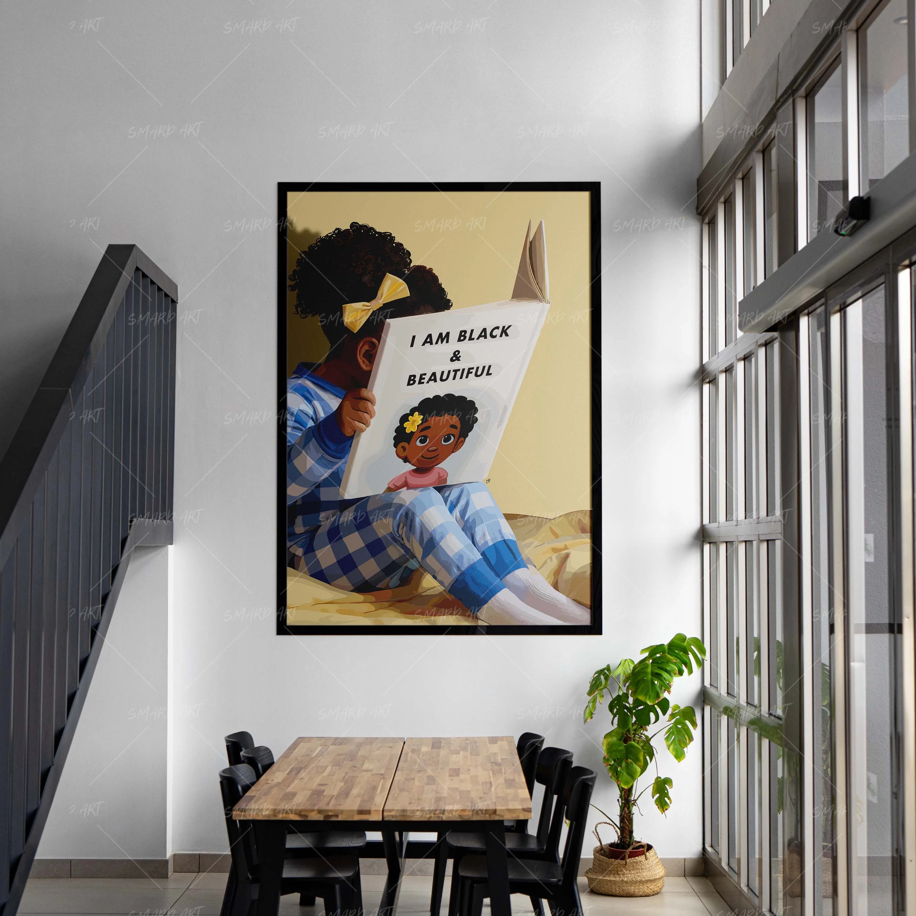 Pages Of Power-wall art print featuring decorative artistic design suitable for living rooms, offices, and schools by SmardArt. Elevate your space with Black wall art that speaks to culture, identity, and creativity. At Smard, we celebrate artistry made with melanin, bringing powerful and inspiring designs to life.