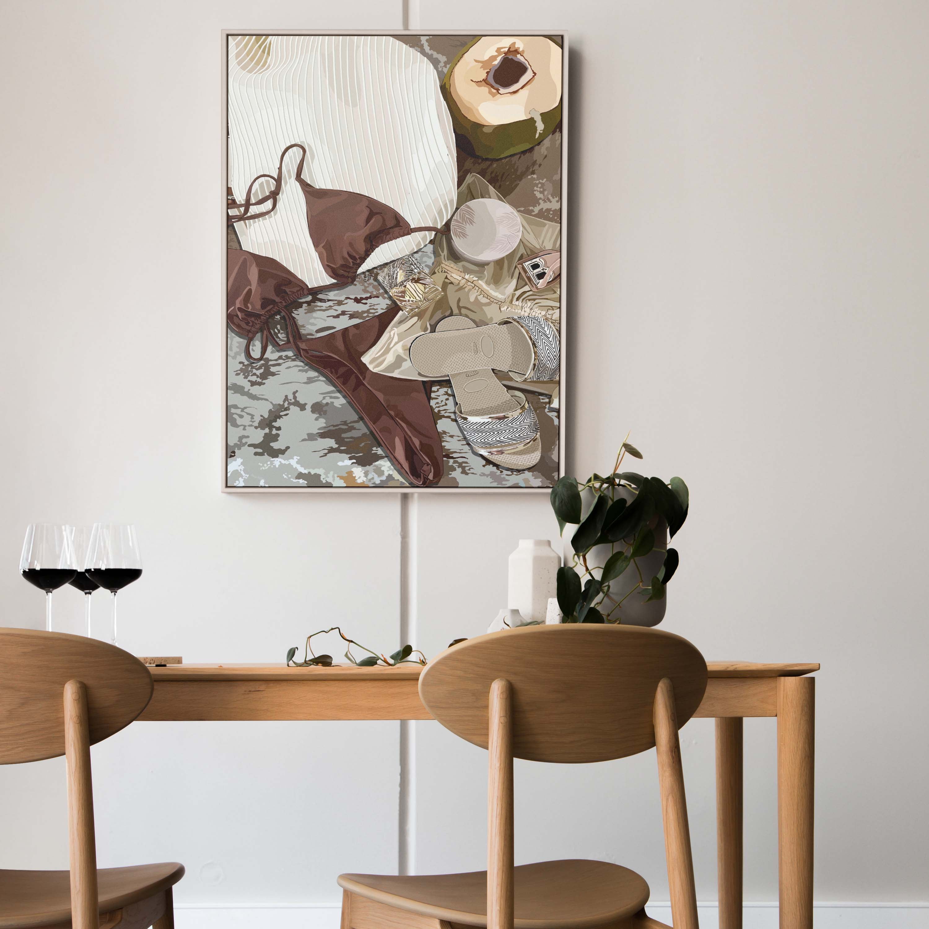 TropiGal-wall art print featuring decorative artistic design suitable for living rooms, offices, and schools by SmardArt. Elevate your space with Black wall art that speaks to culture, identity, and creativity. At Smard, we celebrate artistry made with melanin, bringing powerful and inspiring designs to life.