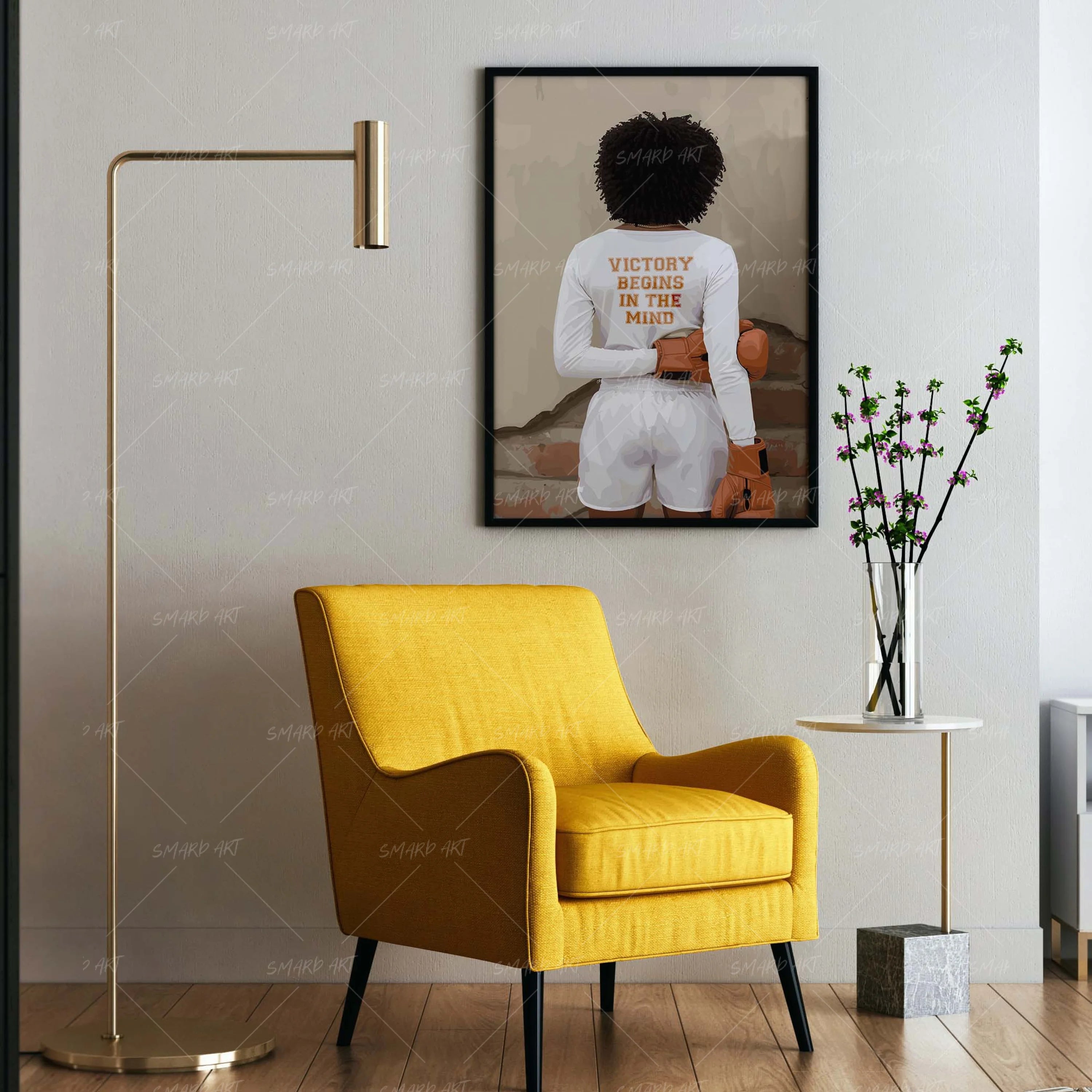 Gear Up-wall art print featuring decorative artistic design suitable for living rooms, offices, and schools by SmardArt. Elevate your space with Black wall art that speaks to culture, identity, and creativity. At Smard, we celebrate artistry made with melanin, bringing powerful and inspiring designs to life.