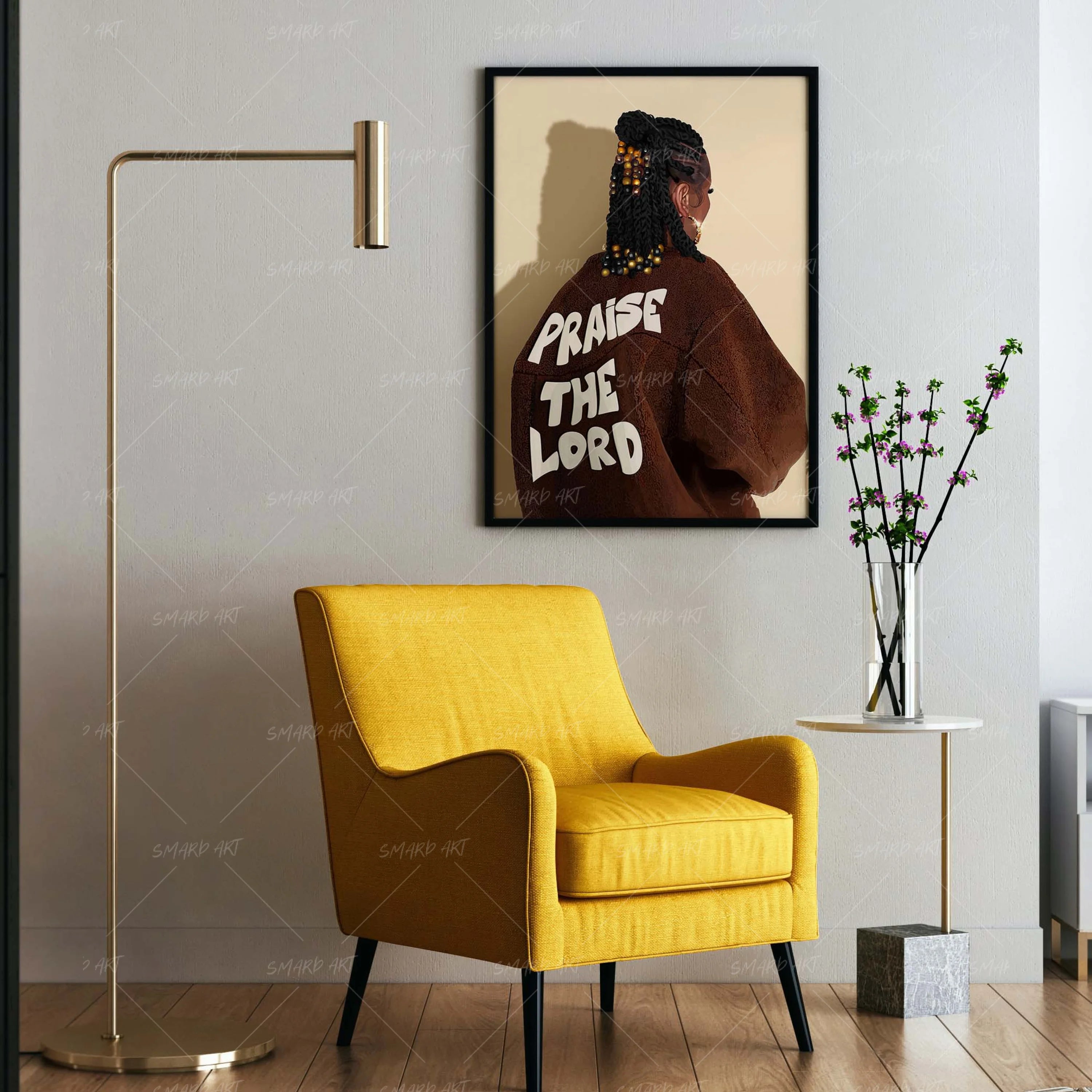 Jesus, Always-wall art print featuring decorative artistic design suitable for living rooms, offices, and schools by SmardArt. Elevate your space with Black wall art that speaks to culture, identity, and creativity. At Smard, we celebrate artistry made with melanin, bringing powerful and inspiring designs to life.