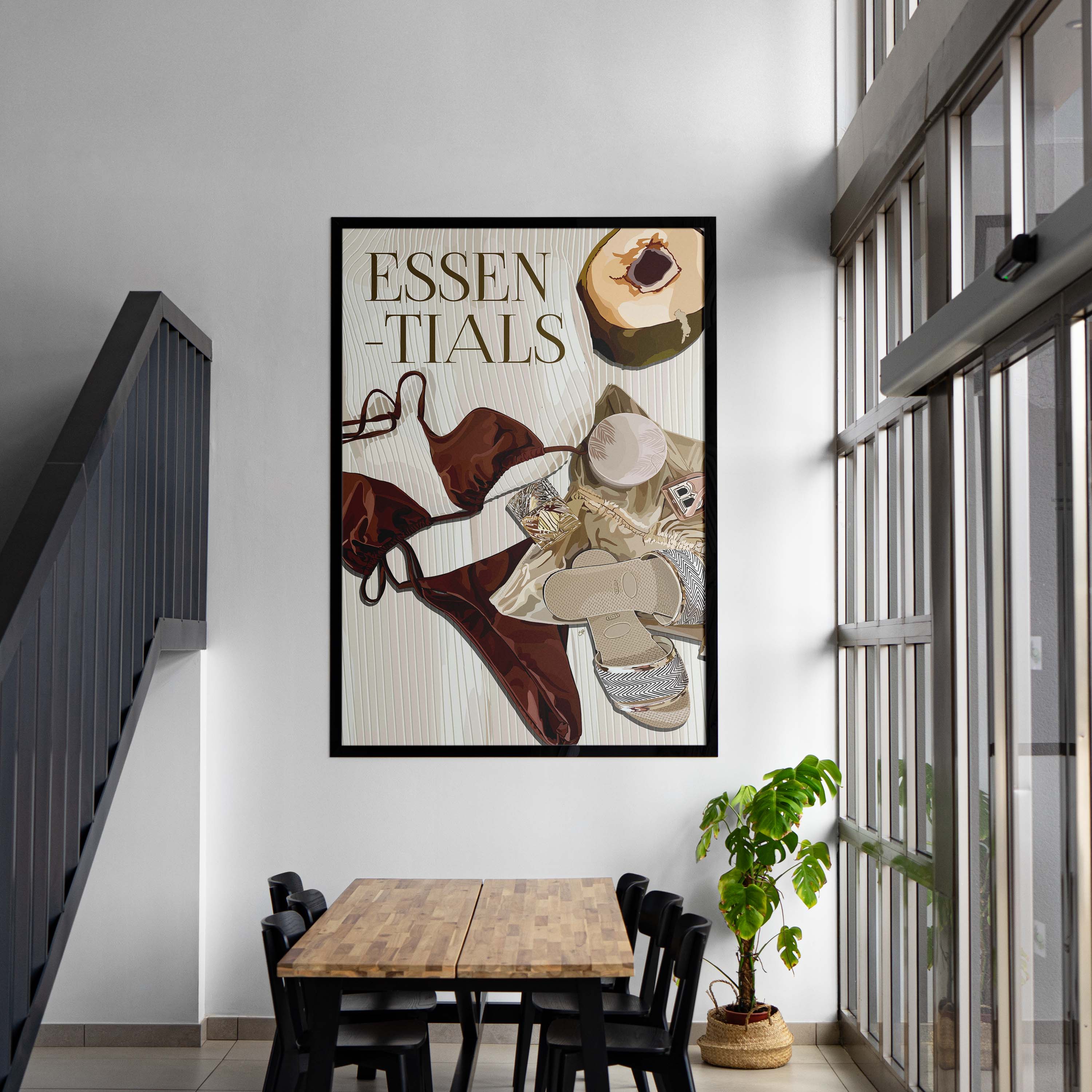 Essentials-wall art print featuring decorative artistic design suitable for living rooms, offices, and schools by SmardArt. Elevate your space with Black wall art that speaks to culture, identity, and creativity. At Smard, we celebrate artistry made with melanin, bringing powerful and inspiring designs to life.