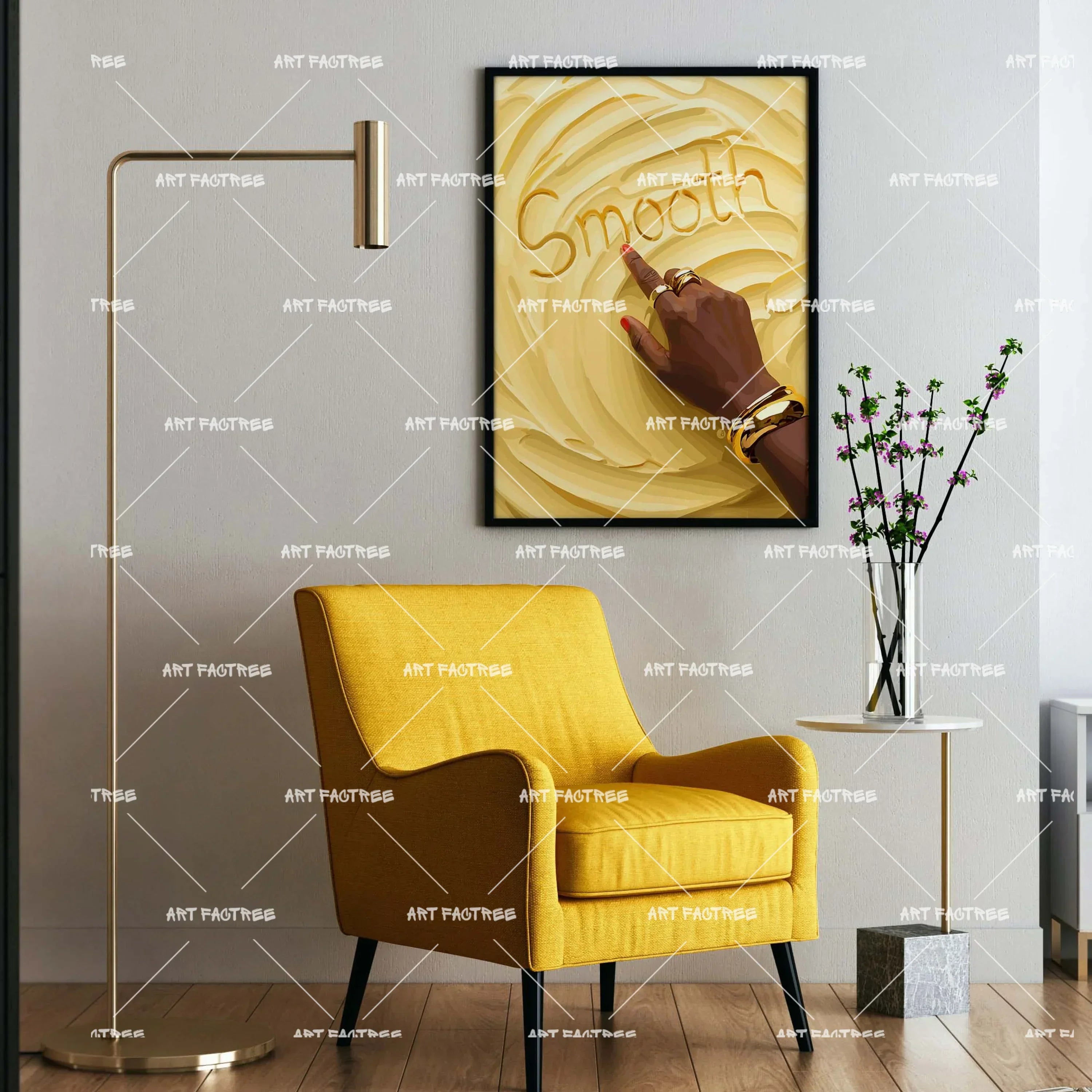 Soft Scoop-wall art print featuring decorative artistic design suitable for living rooms, offices, and schools by SmardArt. Elevate your space with Black wall art that speaks to culture, identity, and creativity. At Smard, we celebrate artistry made with melanin, bringing powerful and inspiring designs to life.