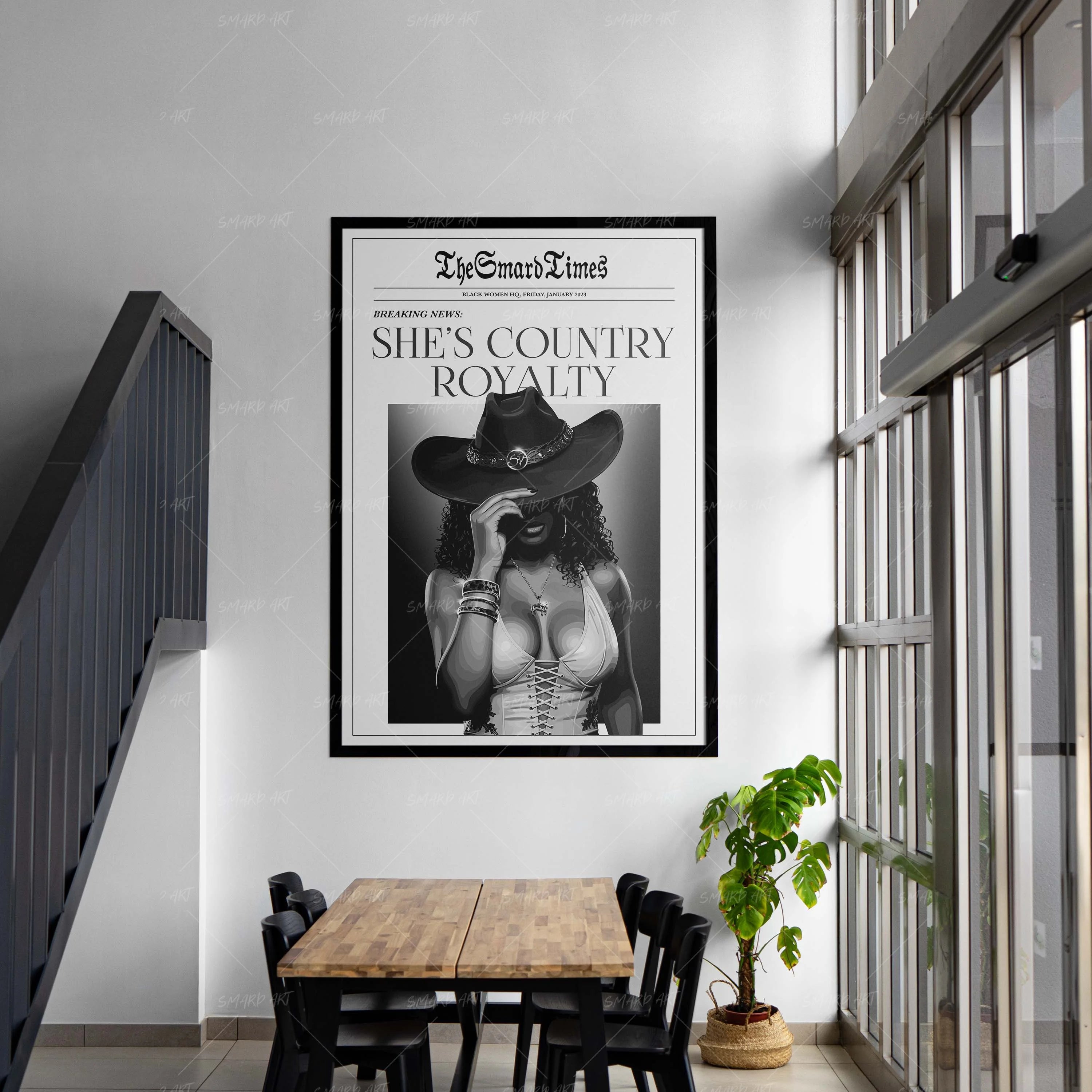 She's Country Royalty B&W-Smard