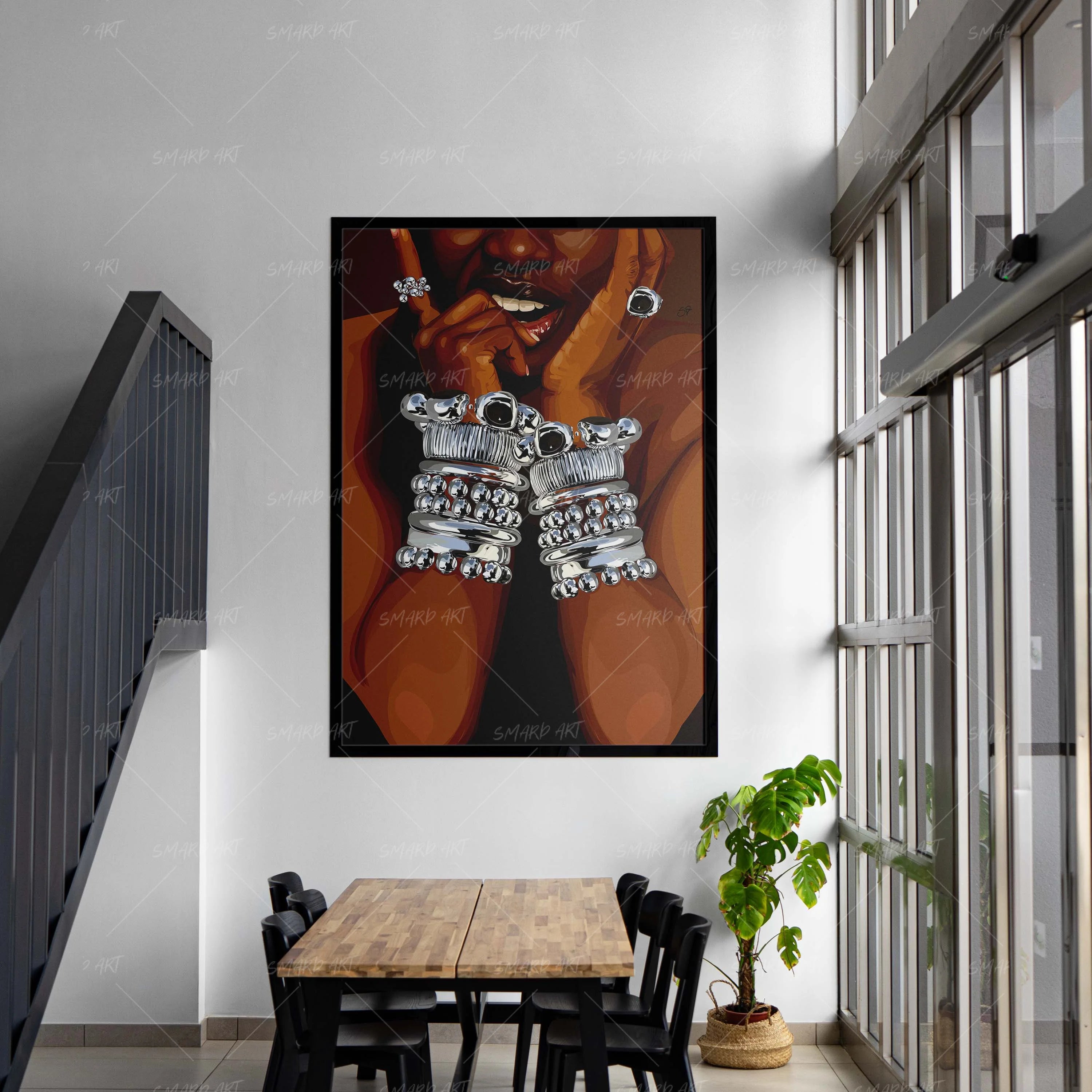 Luxe Language-wall art print featuring decorative artistic design suitable for living rooms, offices, and schools by SmardArt. Elevate your space with Black wall art that speaks to culture, identity, and creativity. At Smard, we celebrate artistry made with melanin, bringing powerful and inspiring designs to life.