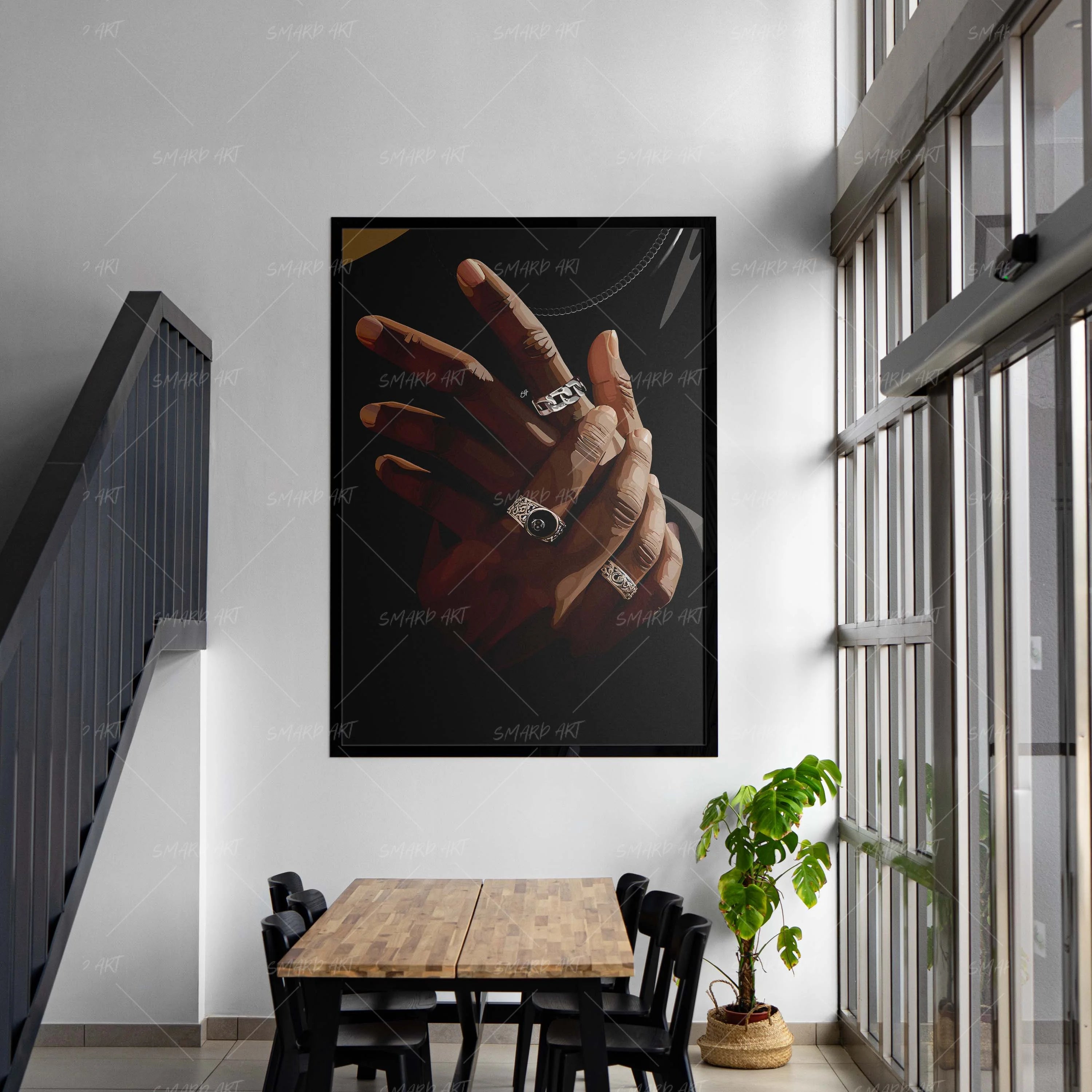 Metal Mood-wall art print featuring decorative artistic design suitable for living rooms, offices, and schools by SmardArt. Elevate your space with Black wall art that speaks to culture, identity, and creativity. At Smard, we celebrate artistry made with melanin, bringing powerful and inspiring designs to life.