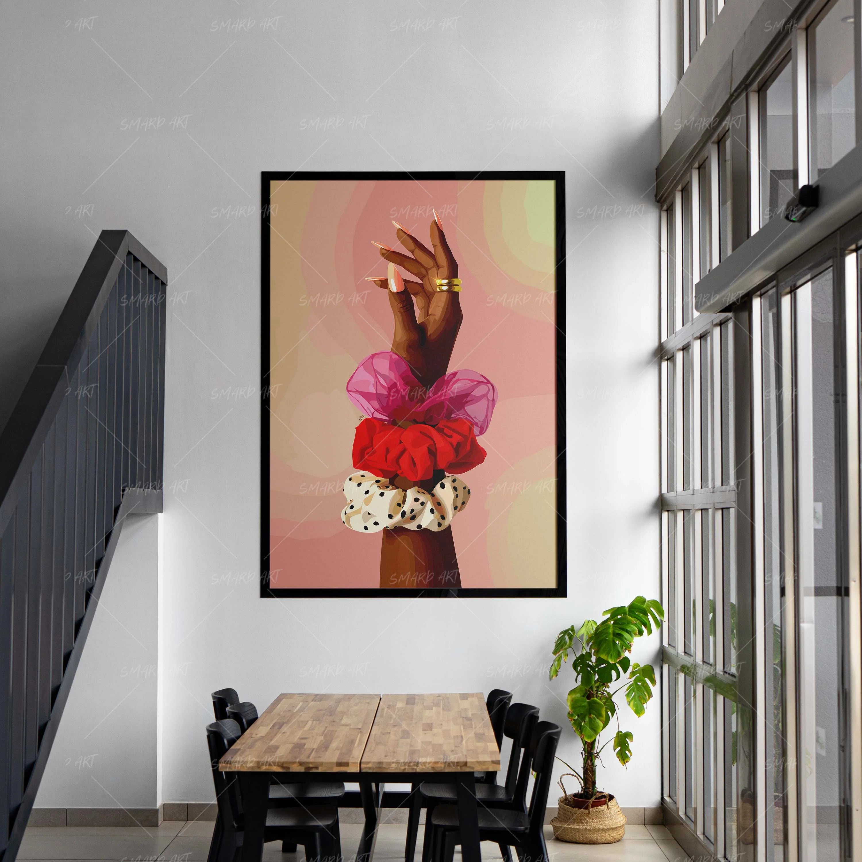 Stacked Softness-wall art print featuring decorative artistic design suitable for living rooms, offices, and schools by SmardArt. Elevate your space with Black wall art that speaks to culture, identity, and creativity. At Smard, we celebrate artistry made with melanin, bringing powerful and inspiring designs to life.