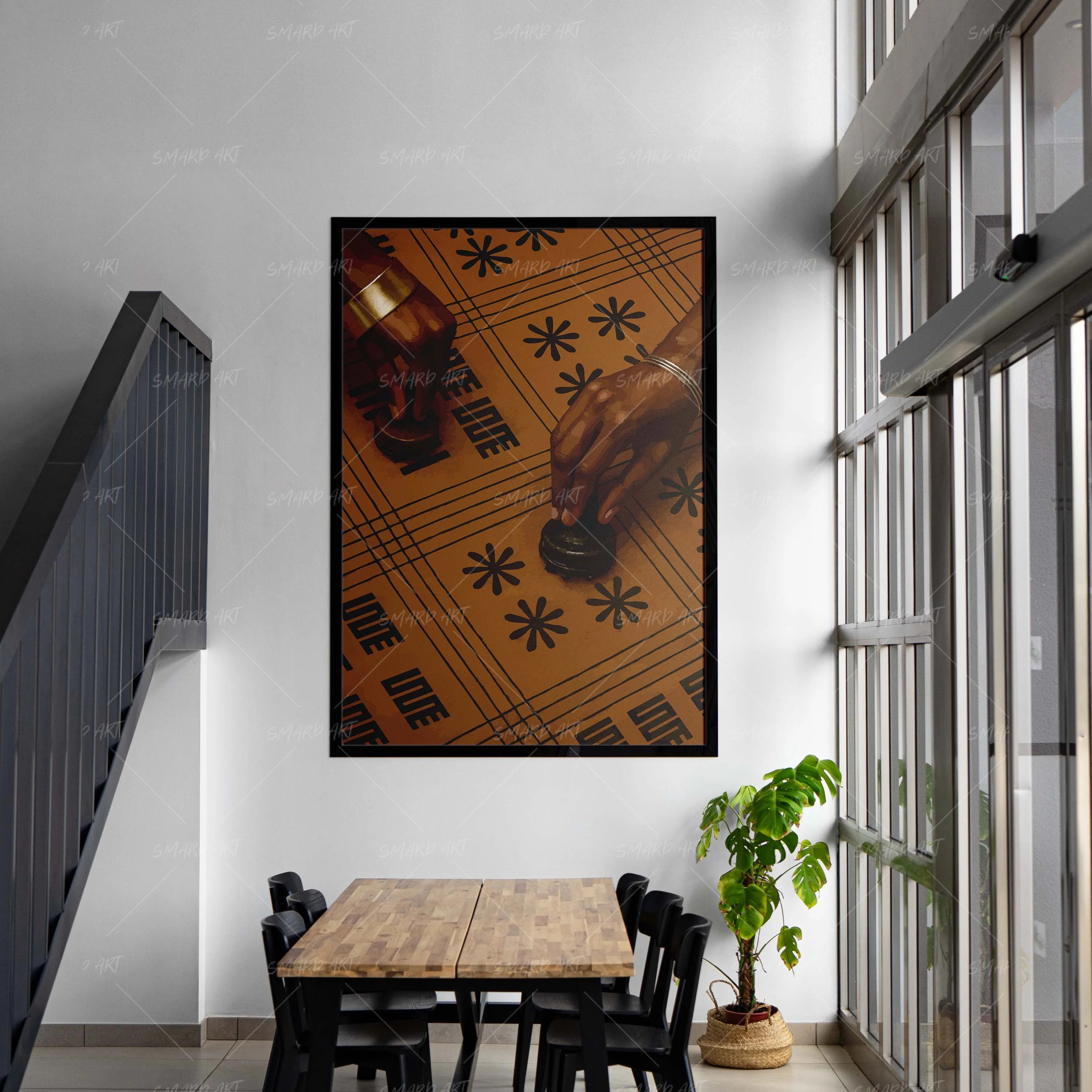 Marked By Hands-wall art print featuring decorative artistic design suitable for living rooms, offices, and schools by SmardArt. Elevate your space with Black wall art that speaks to culture, identity, and creativity. At Smard, we celebrate artistry made with melanin, bringing powerful and inspiring designs to life.