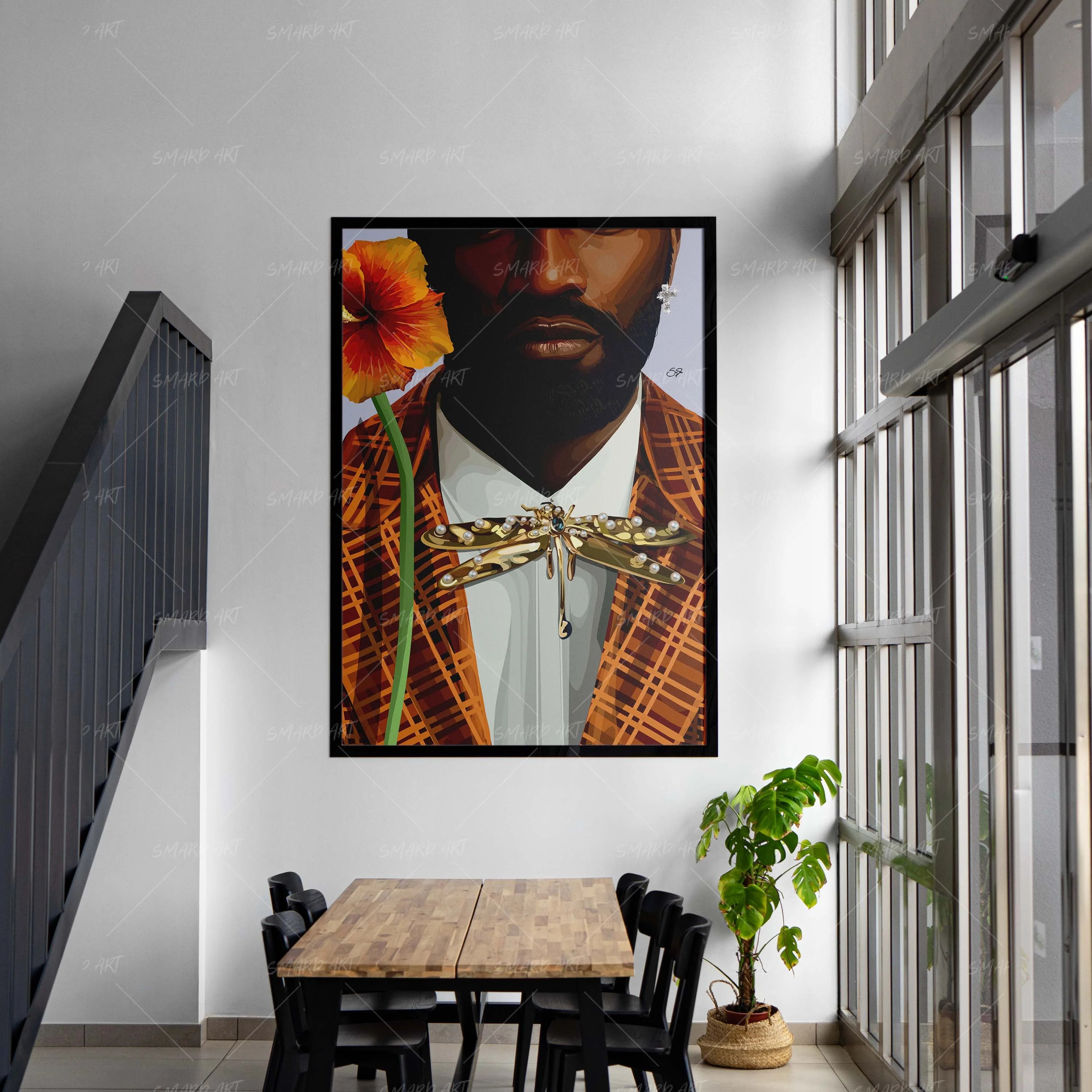 Tailord-wall art print featuring decorative artistic design suitable for living rooms, offices, and schools by SmardArt. Elevate your space with Black wall art that speaks to culture, identity, and creativity. At Smard, we celebrate artistry made with melanin, bringing powerful and inspiring designs to life.