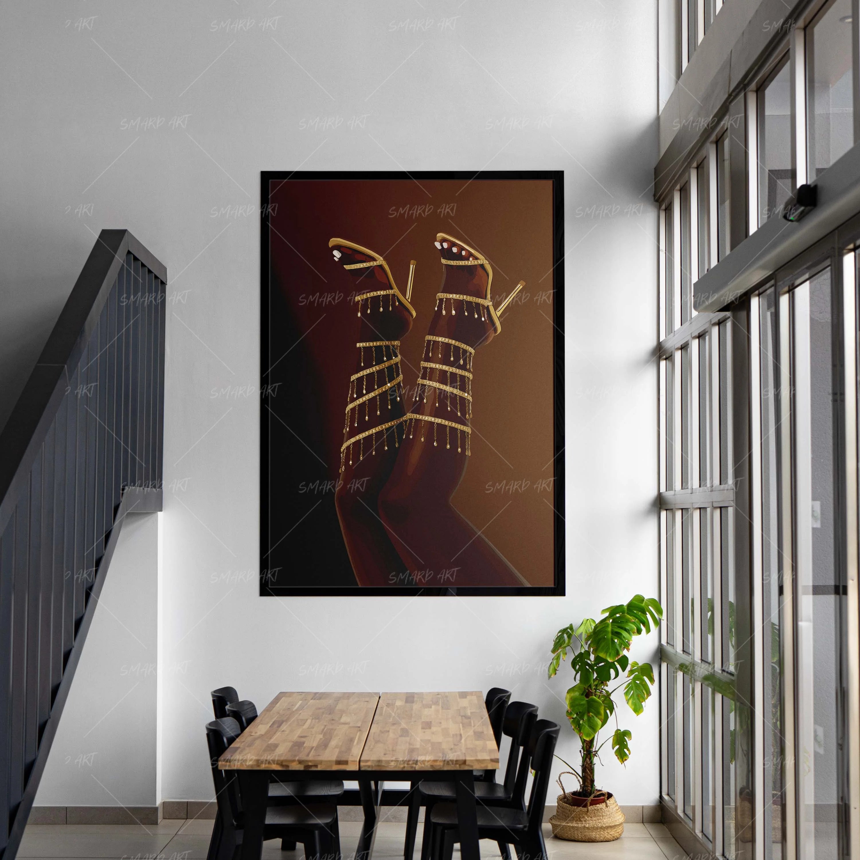 On Pointe-wall art print featuring decorative artistic design suitable for living rooms, offices, and schools by SmardArt. Elevate your space with Black wall art that speaks to culture, identity, and creativity. At Smard, we celebrate artistry made with melanin, bringing powerful and inspiring designs to life.