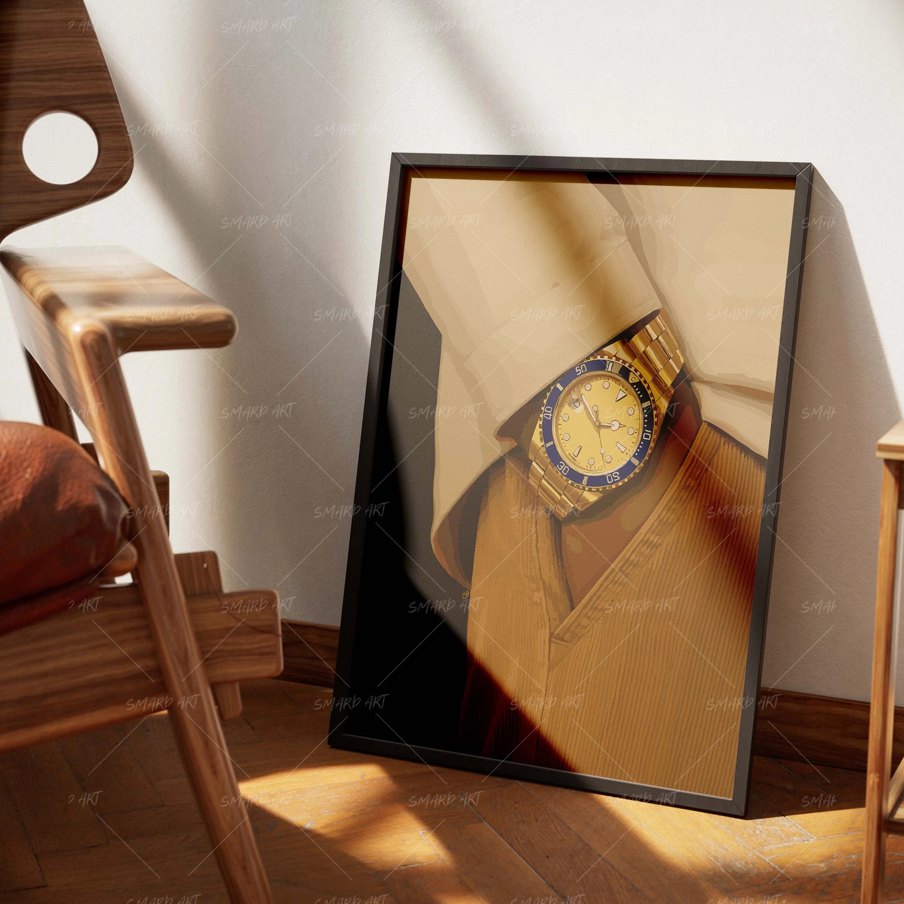 Clocked In-wall art print featuring decorative artistic design suitable for living rooms, offices, and schools by SmardArt. Elevate your space with Black wall art that speaks to culture, identity, and creativity. At Smard, we celebrate artistry made with melanin, bringing powerful and inspiring designs to life.