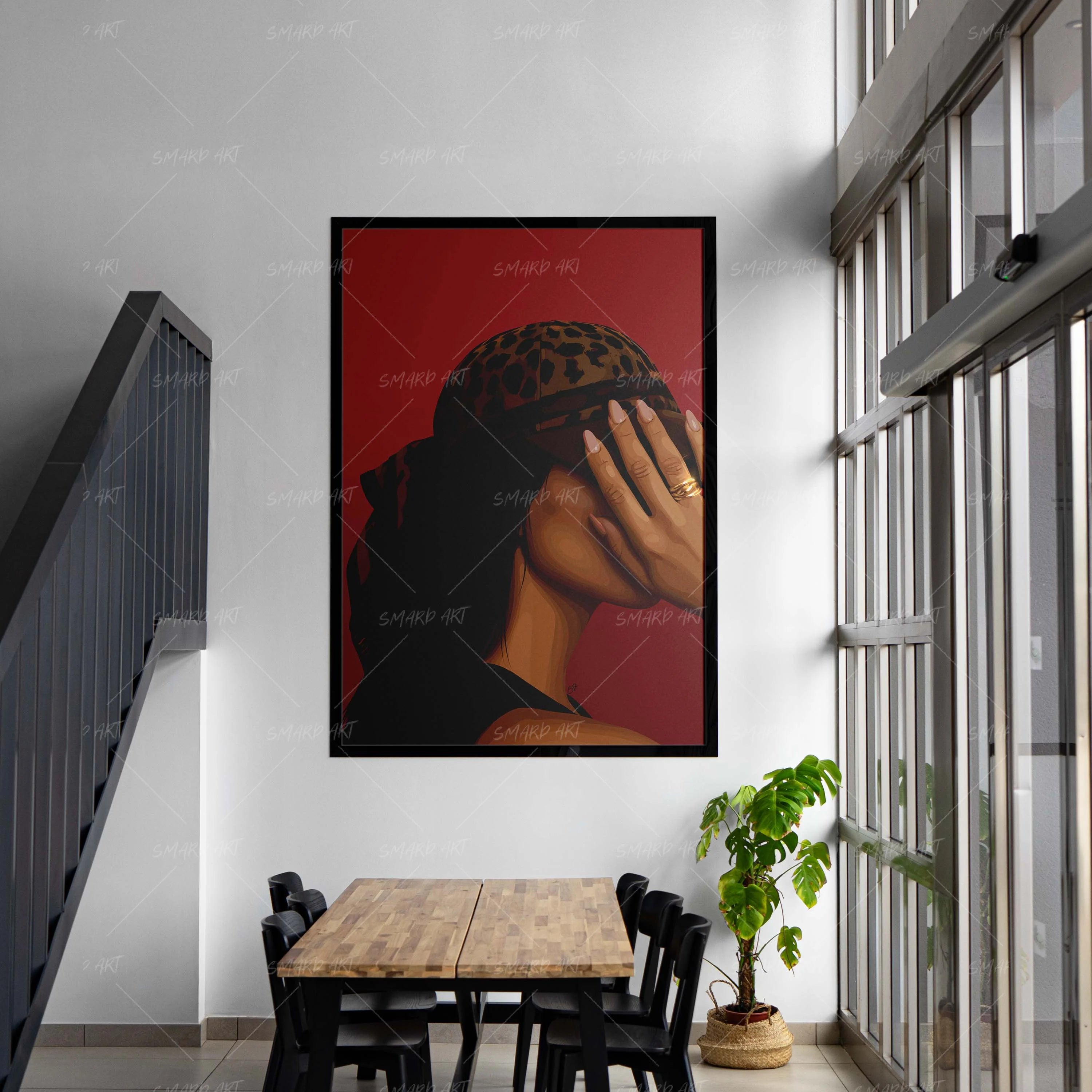 Top Off-wall art print featuring decorative artistic design suitable for living rooms, offices, and schools by SmardArt. Elevate your space with Black wall art that speaks to culture, identity, and creativity. At Smard, we celebrate artistry made with melanin, bringing powerful and inspiring designs to life.