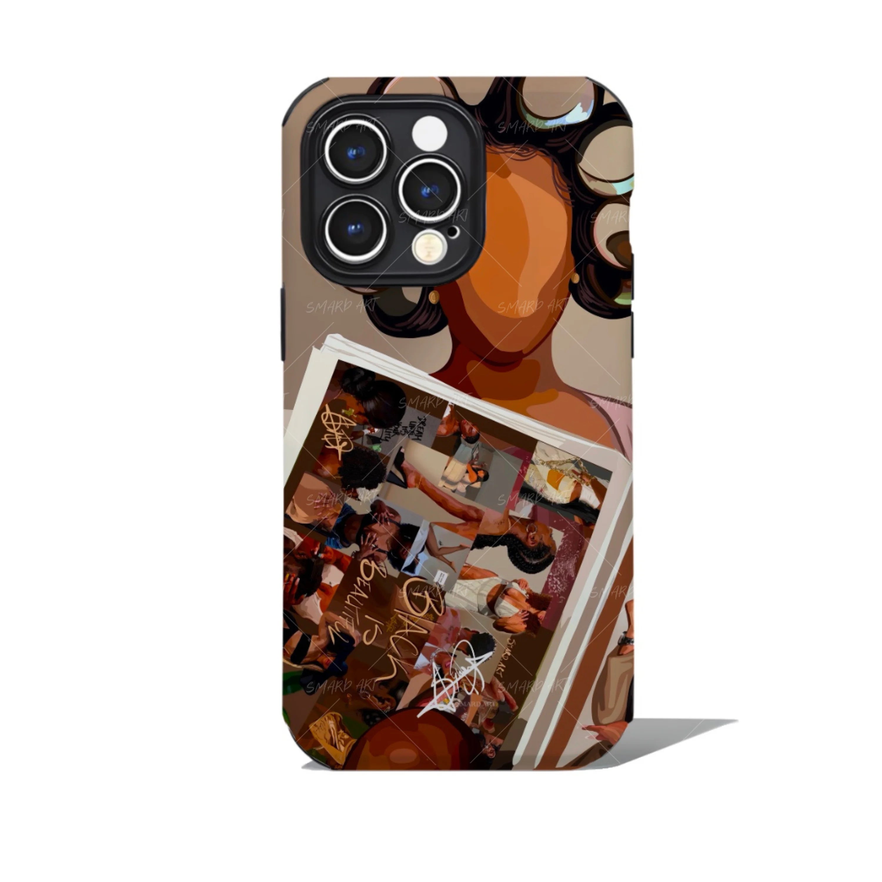 Selfcare Day Phone Case-wall art print featuring decorative artistic design suitable for living rooms, offices, and schools by SmardArt. Elevate your space with Black wall art that speaks to culture, identity, and creativity. At Smard, we celebrate artistry made with melanin, bringing powerful and inspiring designs to life.