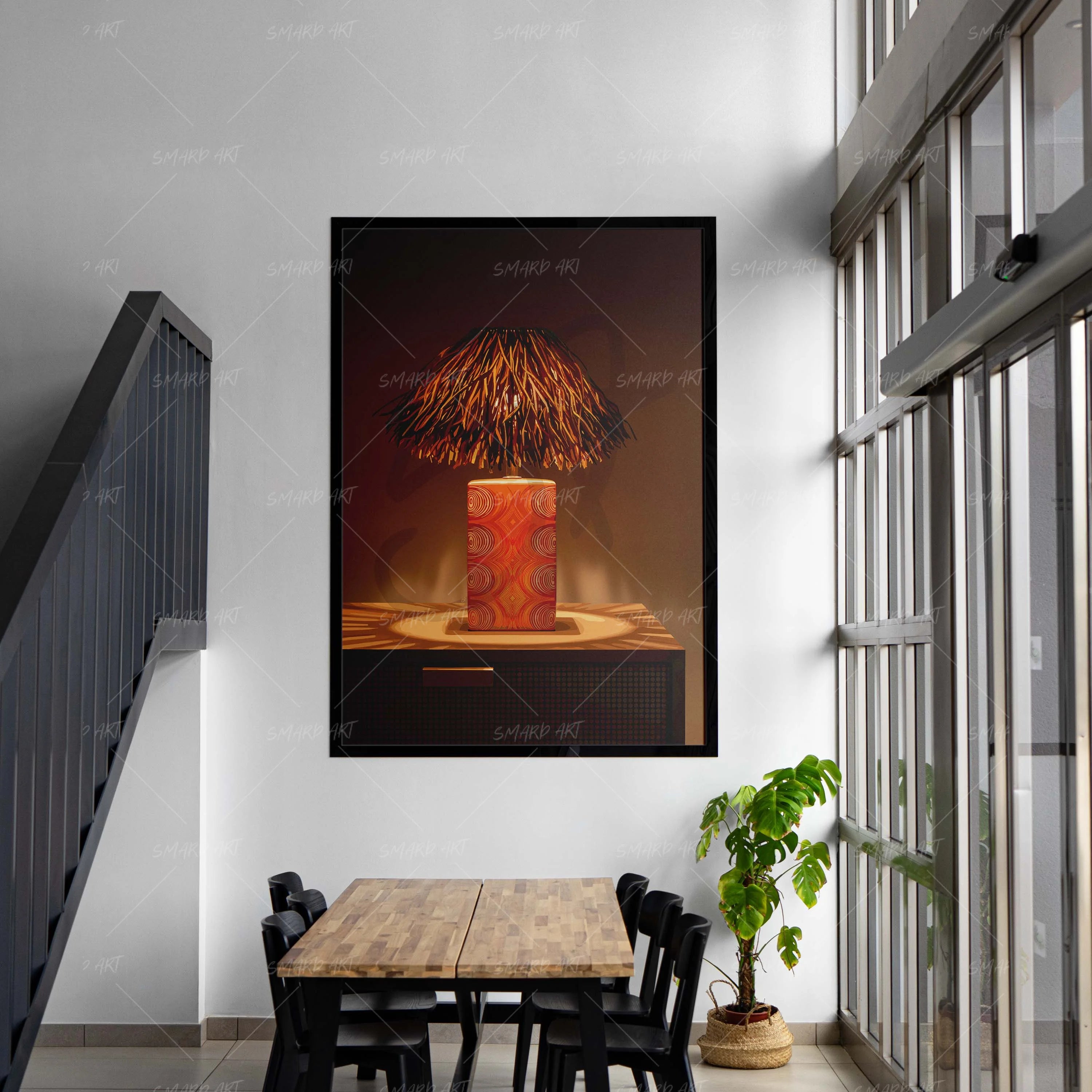 Luminafrica-wall art print featuring decorative artistic design suitable for living rooms, offices, and schools by SmardArt. Elevate your space with Black wall art that speaks to culture, identity, and creativity. At Smard, we celebrate artistry made with melanin, bringing powerful and inspiring designs to life.