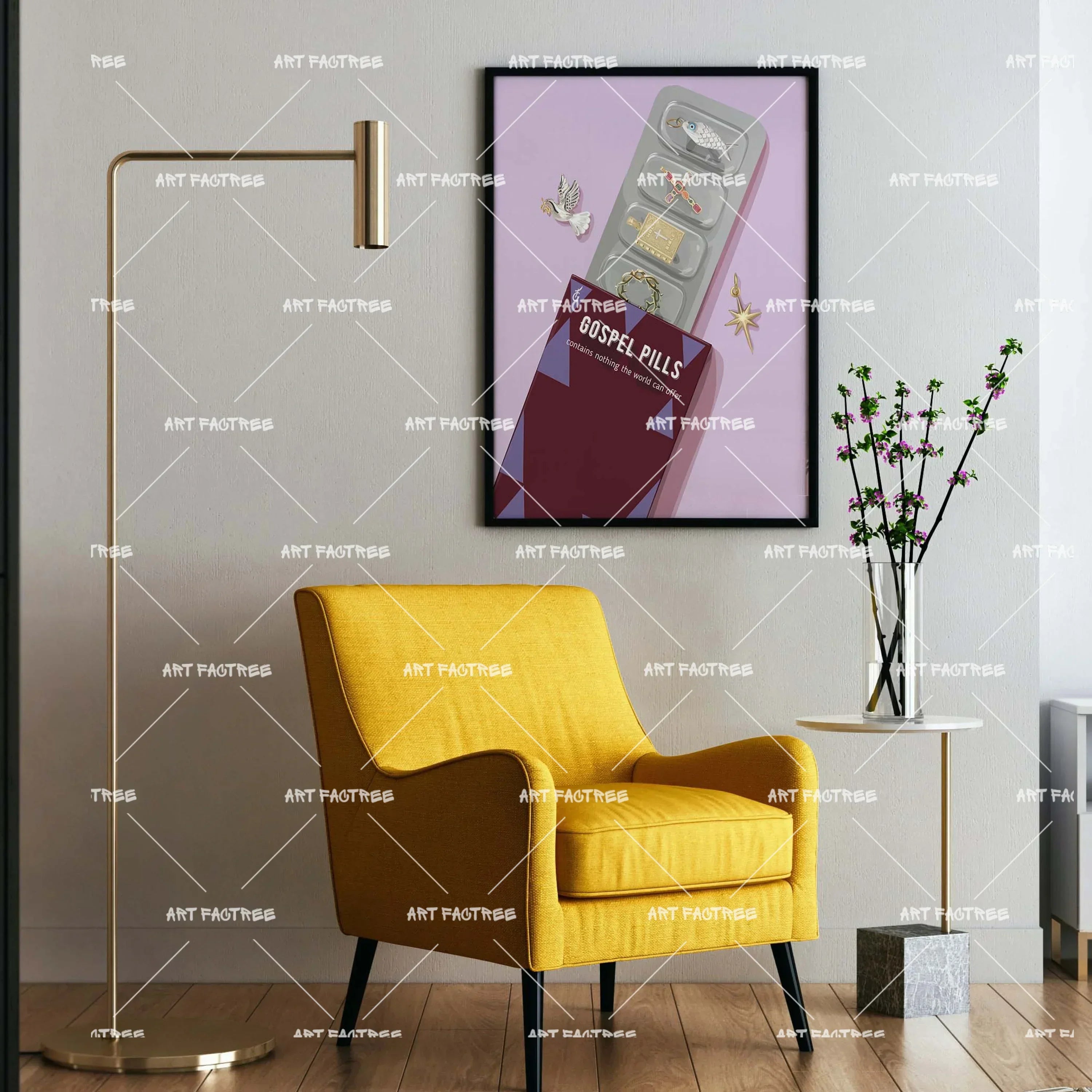 Gosple Pills (Smard X Anaya)-wall art print featuring decorative artistic design suitable for living rooms, offices, and schools by SmardArt. Elevate your space with Black wall art that speaks to culture, identity, and creativity. At Smard, we celebrate artistry made with melanin, bringing powerful and inspiring designs to life.