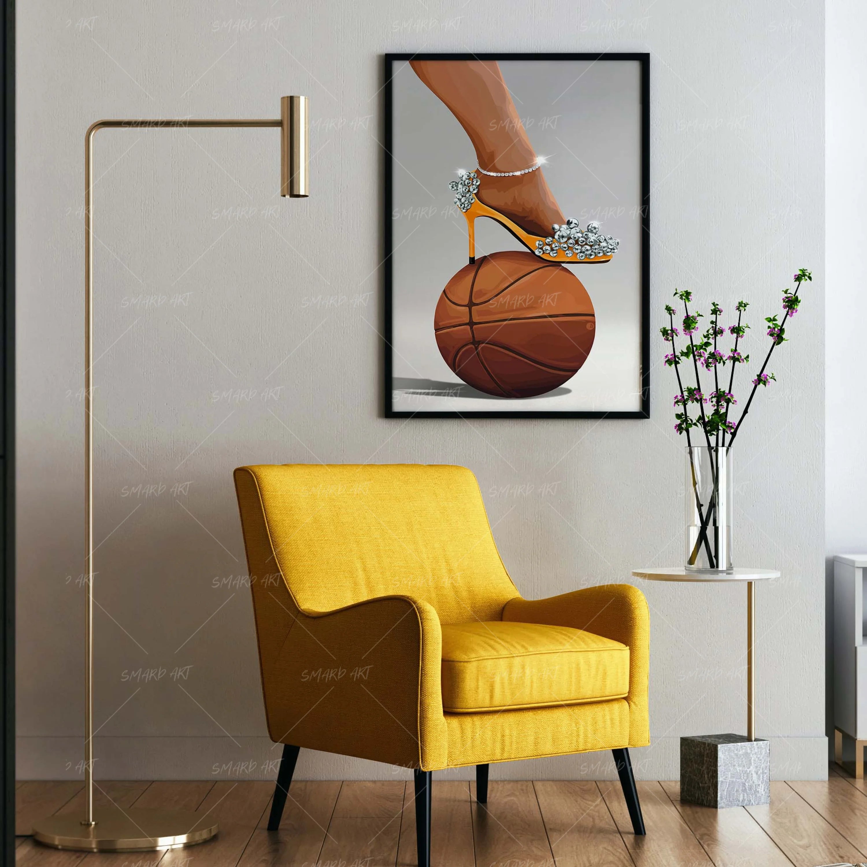 Heel Game-wall art print featuring decorative artistic design suitable for living rooms, offices, and schools by SmardArt. Elevate your space with Black wall art that speaks to culture, identity, and creativity. At Smard, we celebrate artistry made with melanin, bringing powerful and inspiring designs to life.