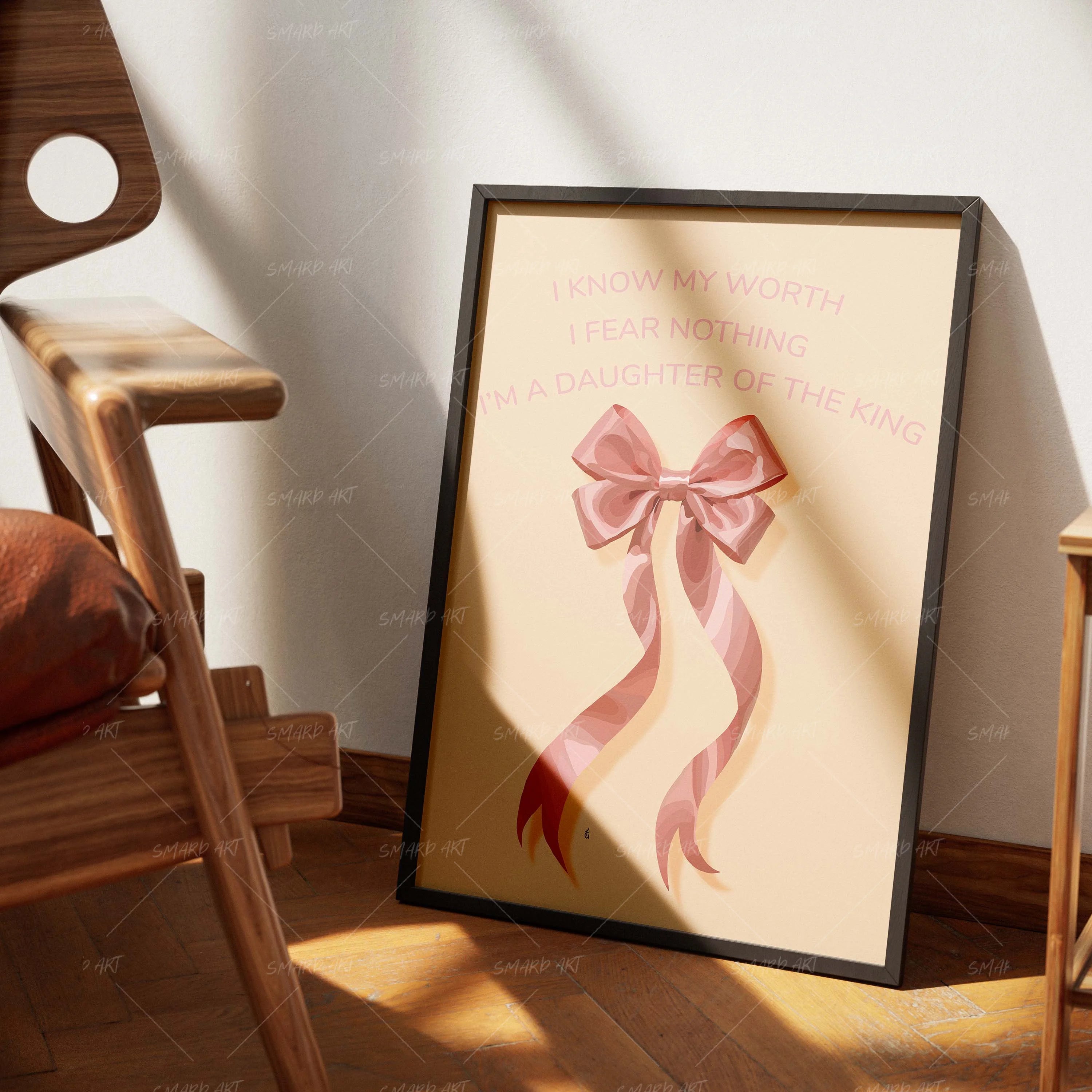 Daughter Of The King-wall art print featuring decorative artistic design suitable for living rooms, offices, and schools by SmardArt. Elevate your space with Black wall art that speaks to culture, identity, and creativity. At Smard, we celebrate artistry made with melanin, bringing powerful and inspiring designs to life.