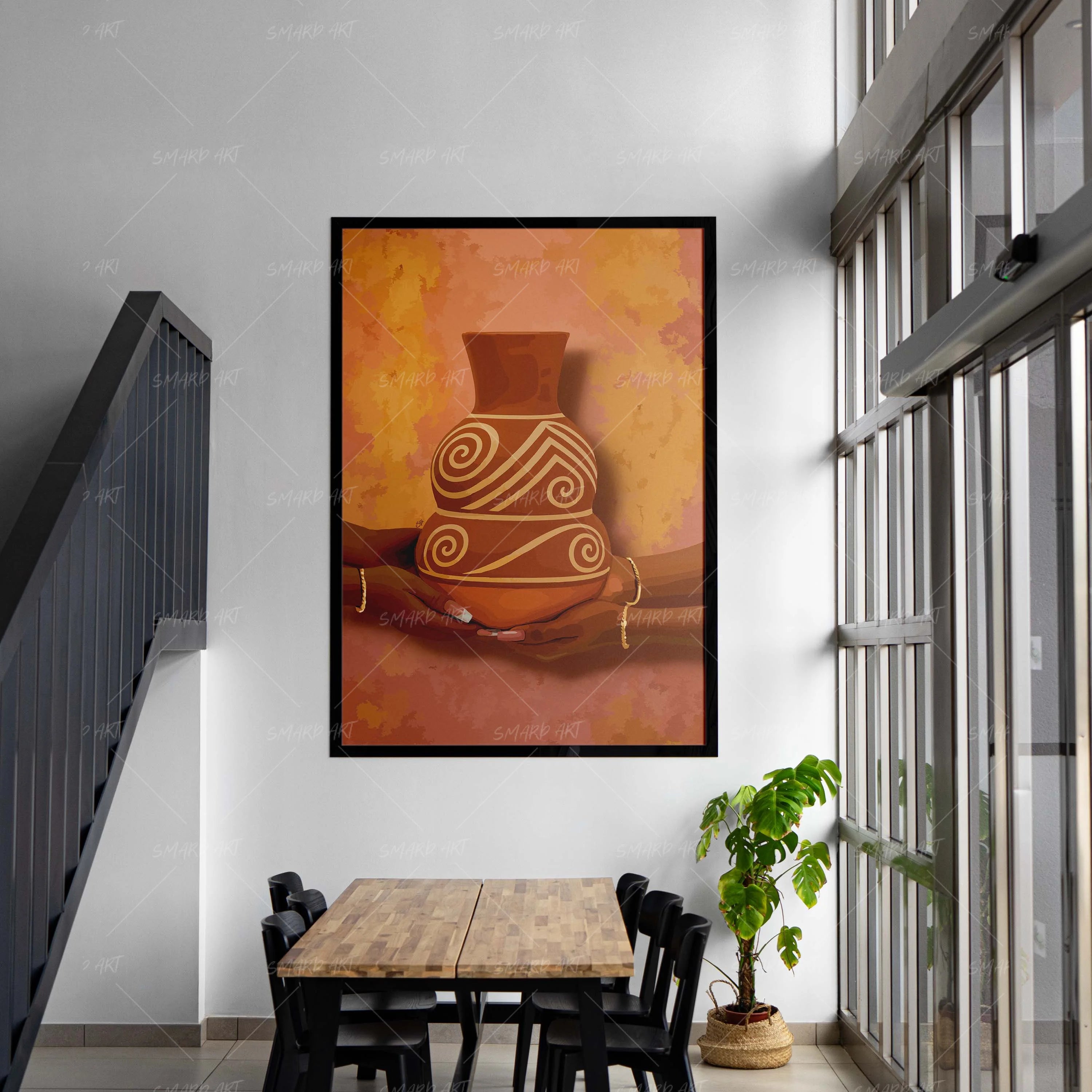 The Offering-wall art print featuring decorative artistic design suitable for living rooms, offices, and schools by SmardArt. Elevate your space with Black wall art that speaks to culture, identity, and creativity. At Smard, we celebrate artistry made with melanin, bringing powerful and inspiring designs to life.