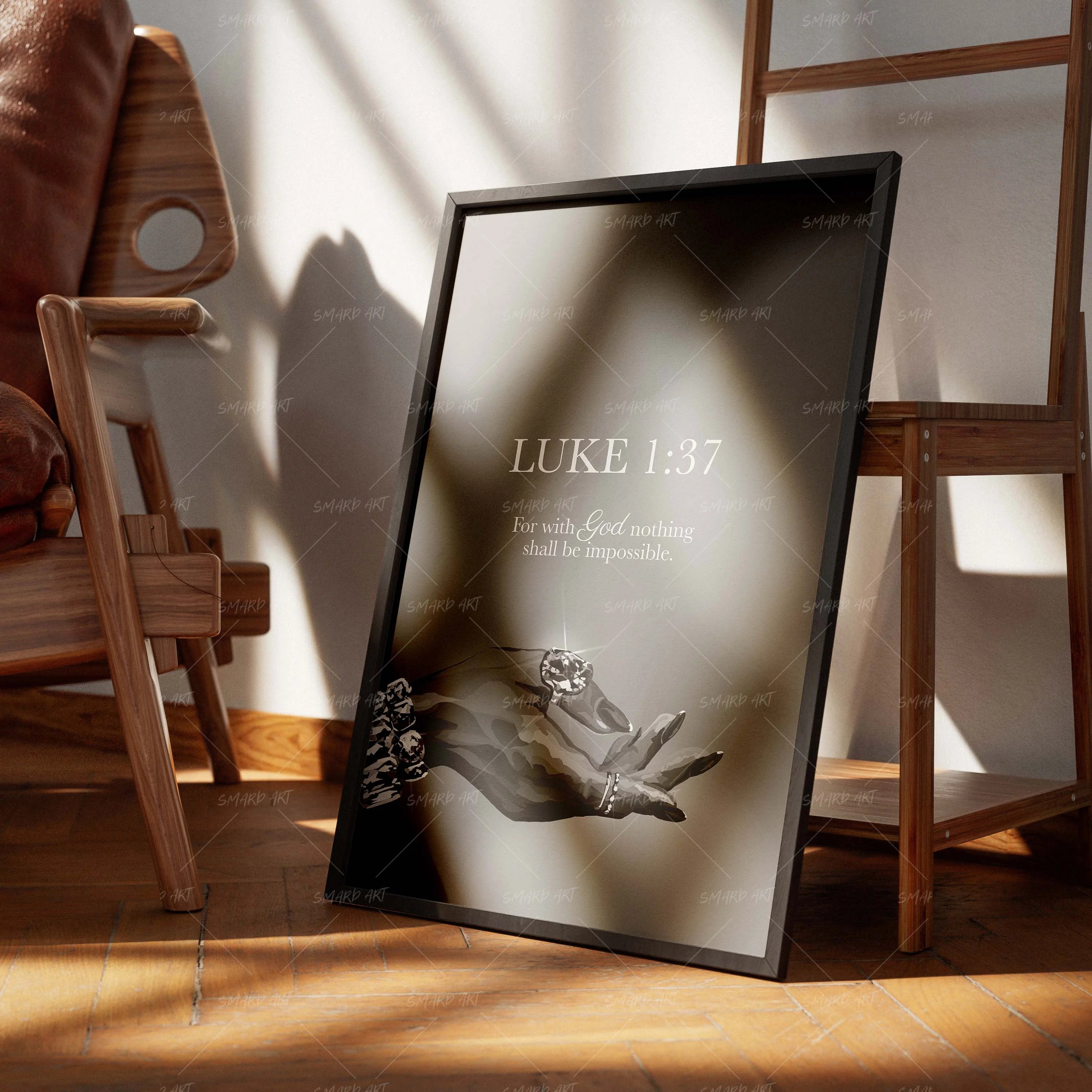 Luke 1:37 B&W-Smard
