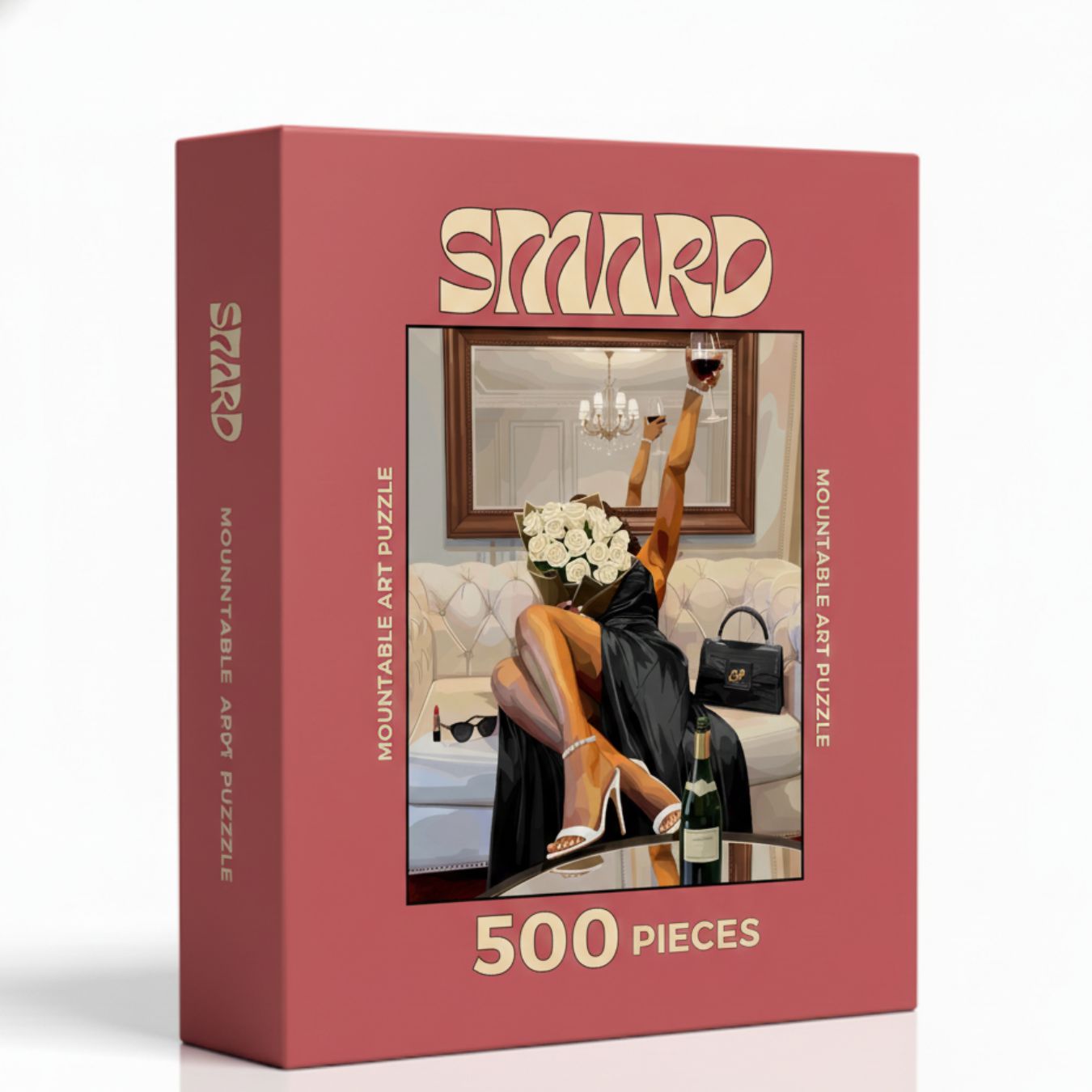 Romanticizing My Life Puzzle-wall art print featuring decorative artistic design suitable for living rooms, offices, and schools by SmardArt