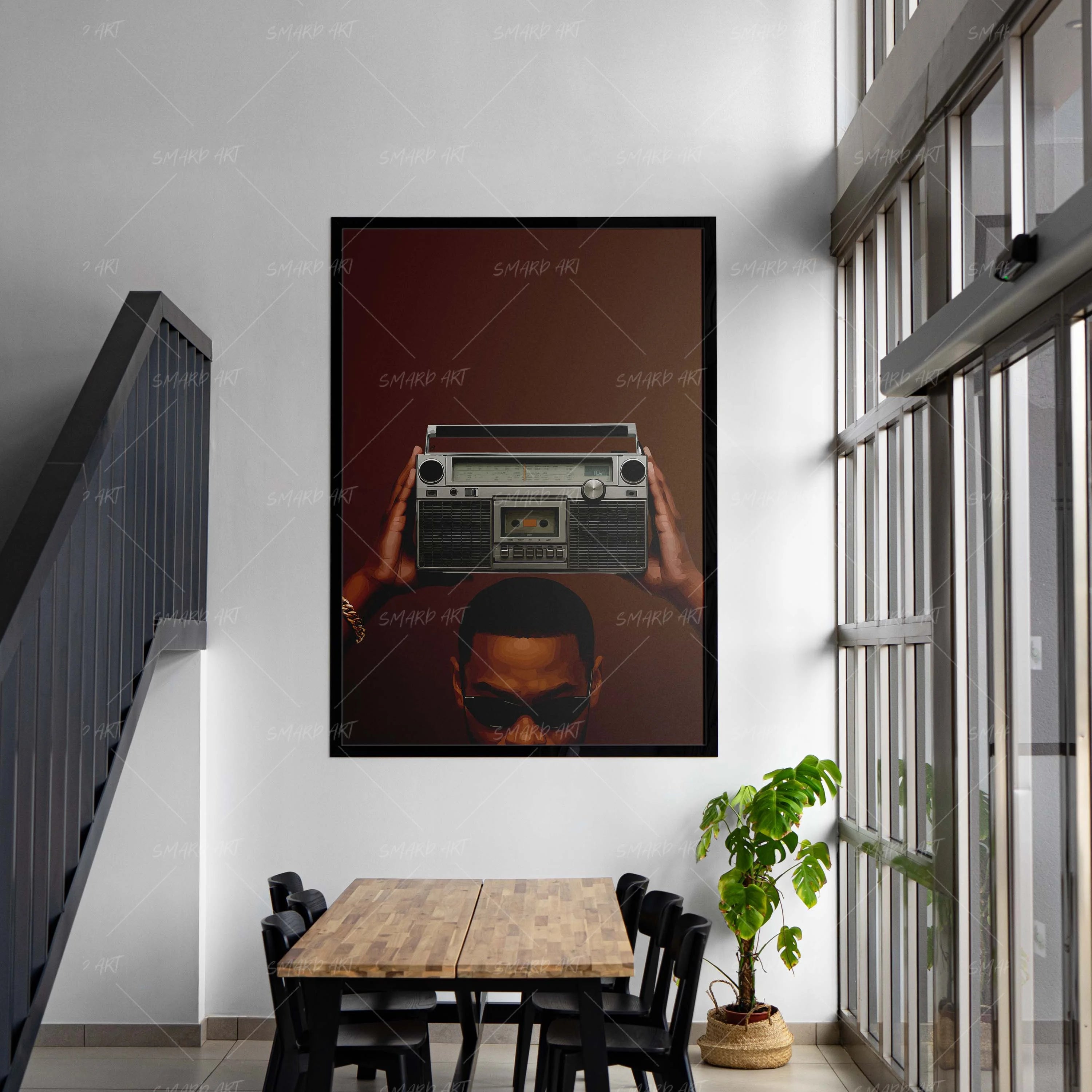 Tuned Up-wall art print featuring decorative artistic design suitable for living rooms, offices, and schools by SmardArt. Elevate your space with Black wall art that speaks to culture, identity, and creativity. At Smard, we celebrate artistry made with melanin, bringing powerful and inspiring designs to life.
