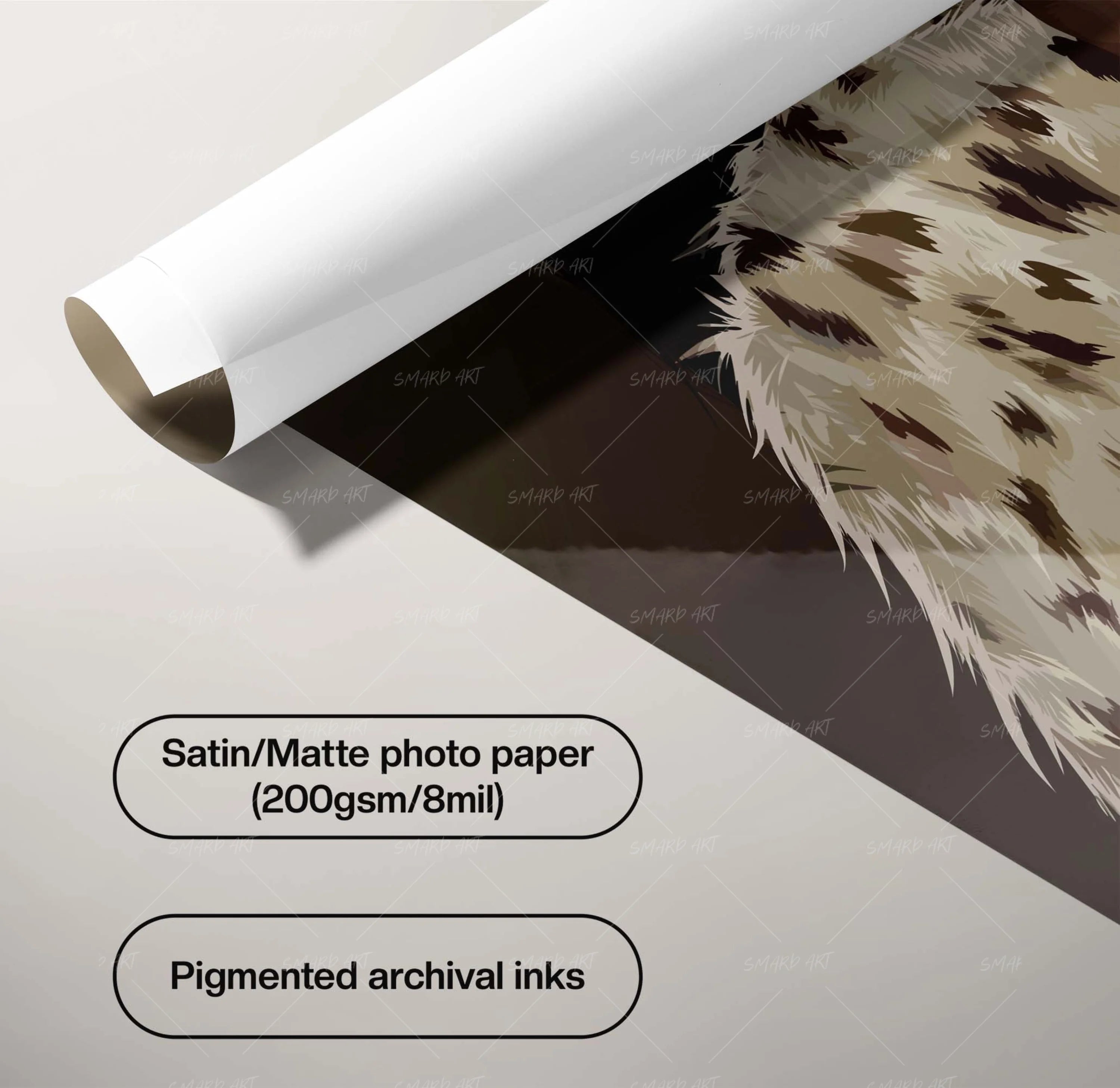 Fur Majesty-wall art print featuring decorative artistic design suitable for living rooms, offices, and schools by SmardArt. Elevate your space with Black wall art that speaks to culture, identity, and creativity. At Smard, we celebrate artistry made with melanin, bringing powerful and inspiring designs to life.