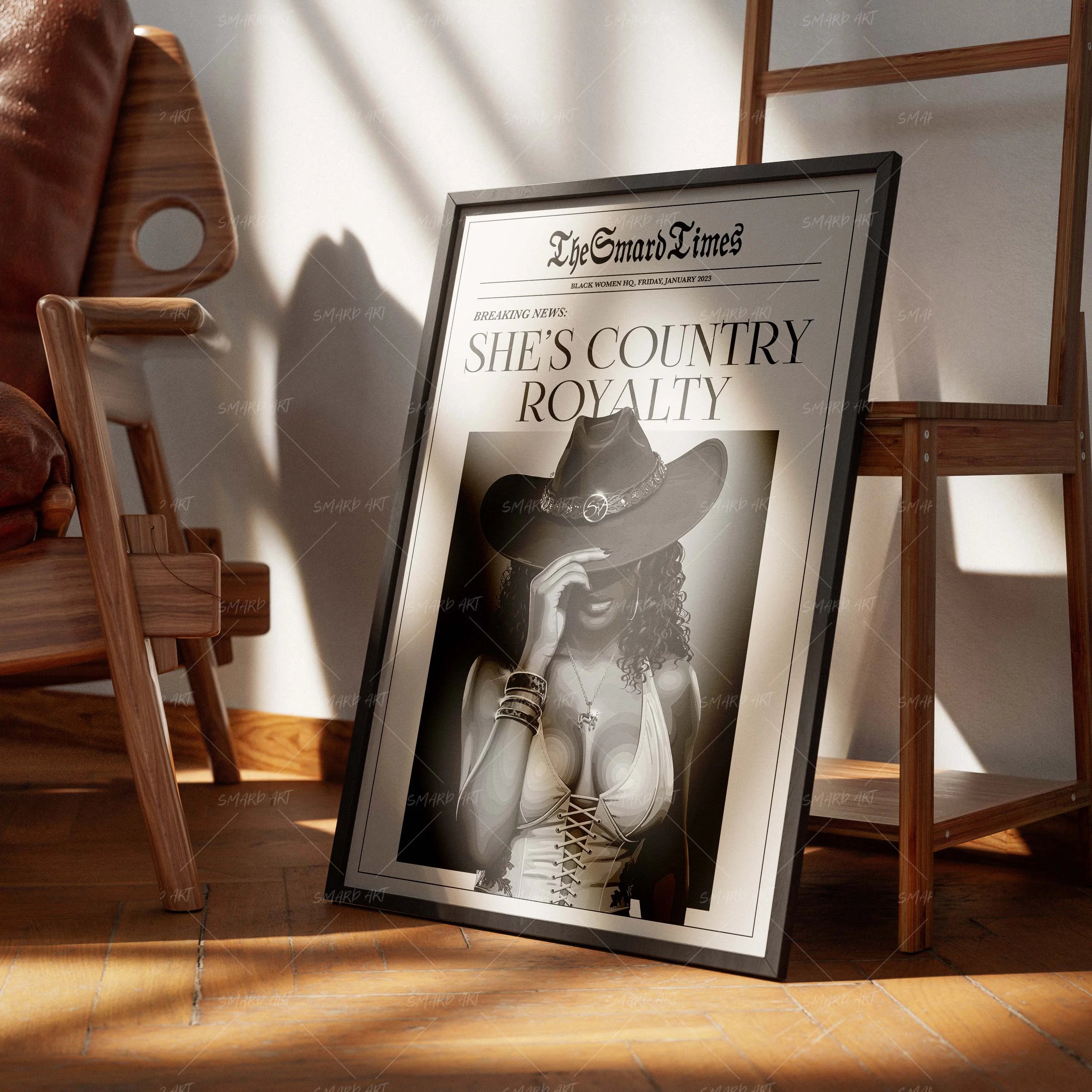 She's Country Royalty B&W-Smard