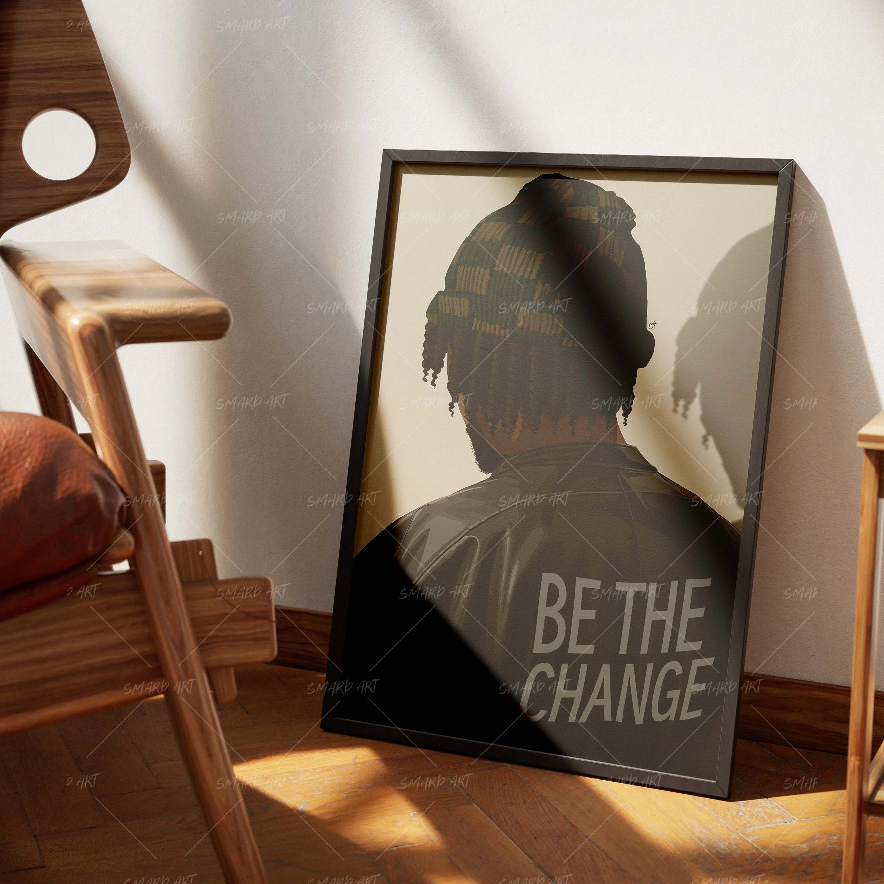 Beanie Season-wall art print featuring decorative artistic design suitable for living rooms, offices, and schools by SmardArt. Elevate your space with Black wall art that speaks to culture, identity, and creativity. At Smard, we celebrate artistry made with melanin, bringing powerful and inspiring designs to life.