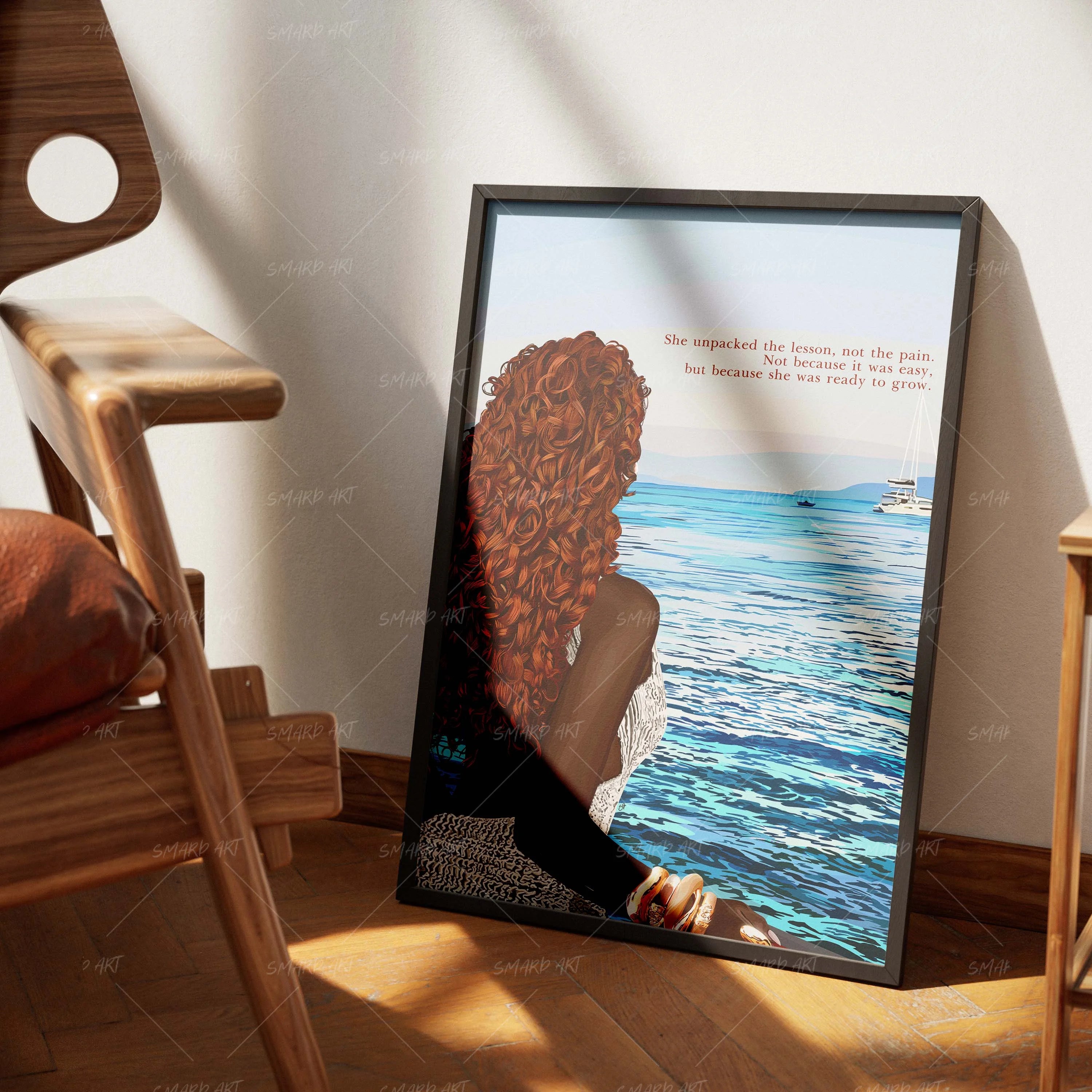 Ready To Grow-wall art print featuring decorative artistic design suitable for living rooms, offices, and schools by SmardArt. Elevate your space with Black wall art that speaks to culture, identity, and creativity. At Smard, we celebrate artistry made with melanin, bringing powerful and inspiring designs to life.