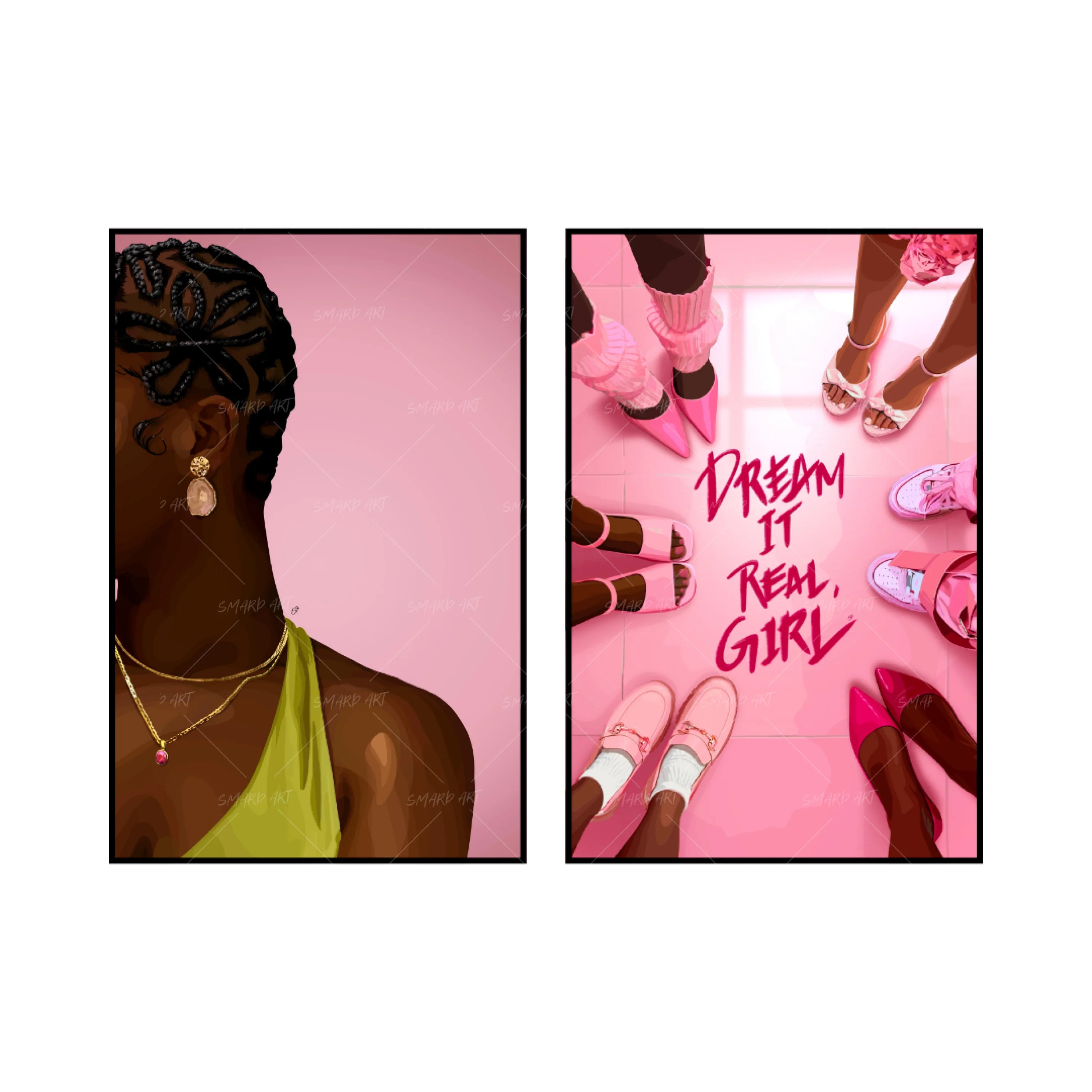 Art Print Bundle : Crowned Look + Dream It Real Girl-Smard