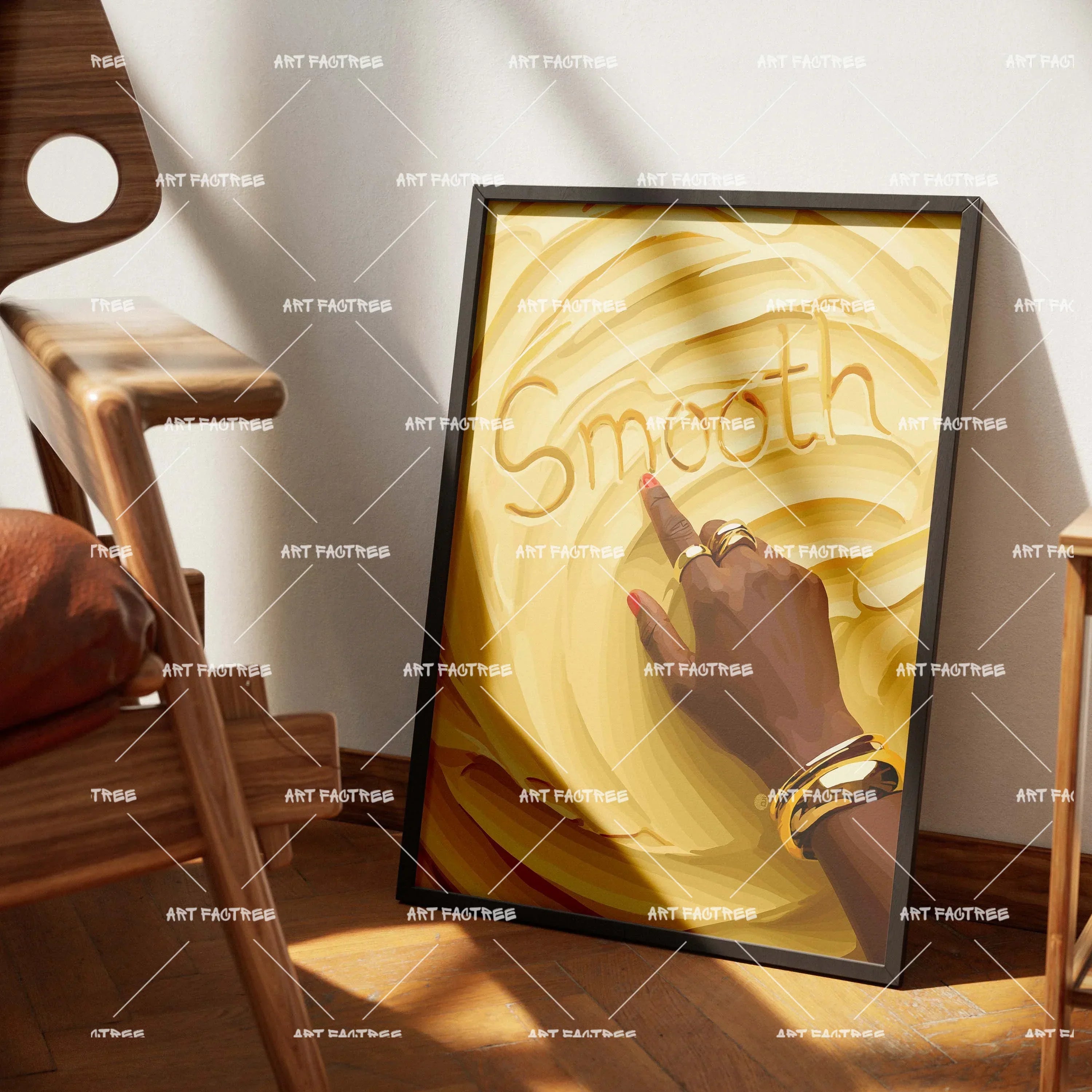 Soft Scoop-wall art print featuring decorative artistic design suitable for living rooms, offices, and schools by SmardArt. Elevate your space with Black wall art that speaks to culture, identity, and creativity. At Smard, we celebrate artistry made with melanin, bringing powerful and inspiring designs to life.
