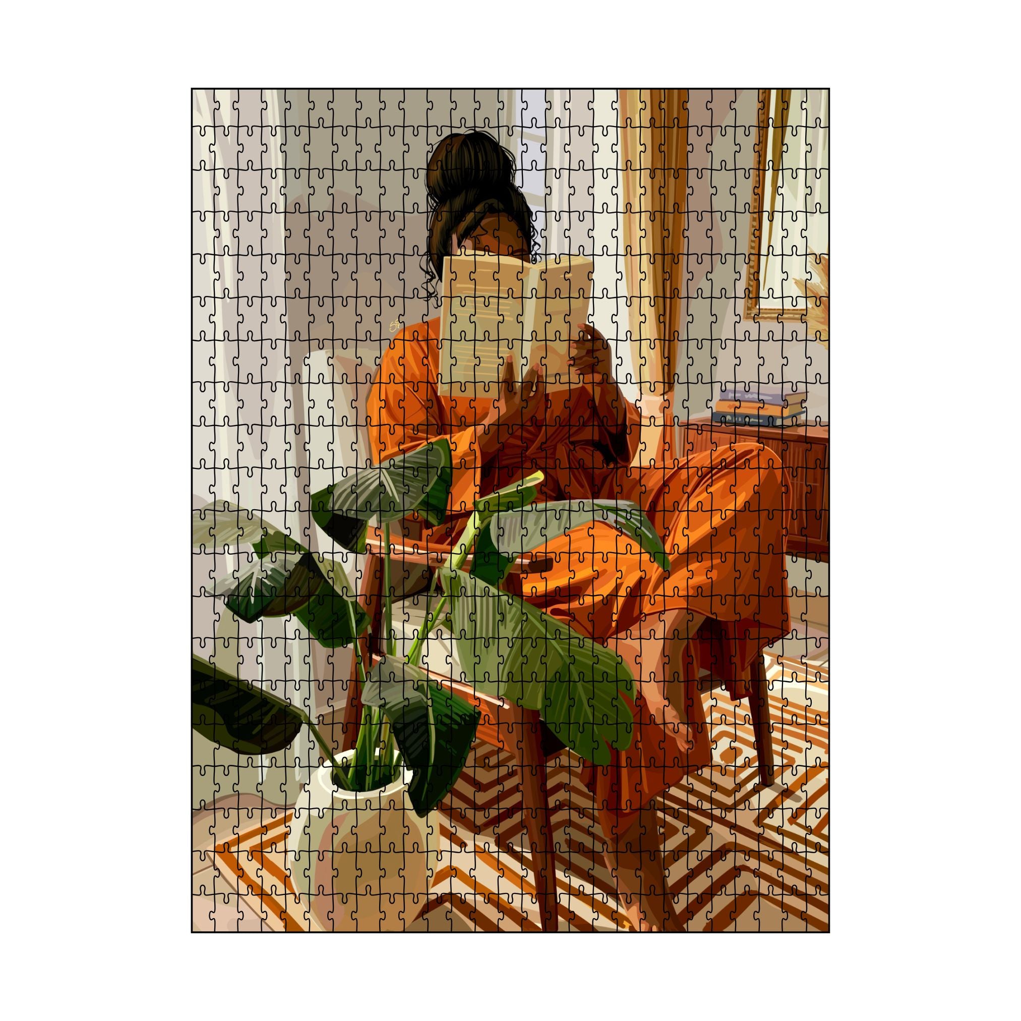 Softness is Power Puzzle-wall art print featuring decorative artistic design suitable for living rooms, offices, and schools by SmardArt