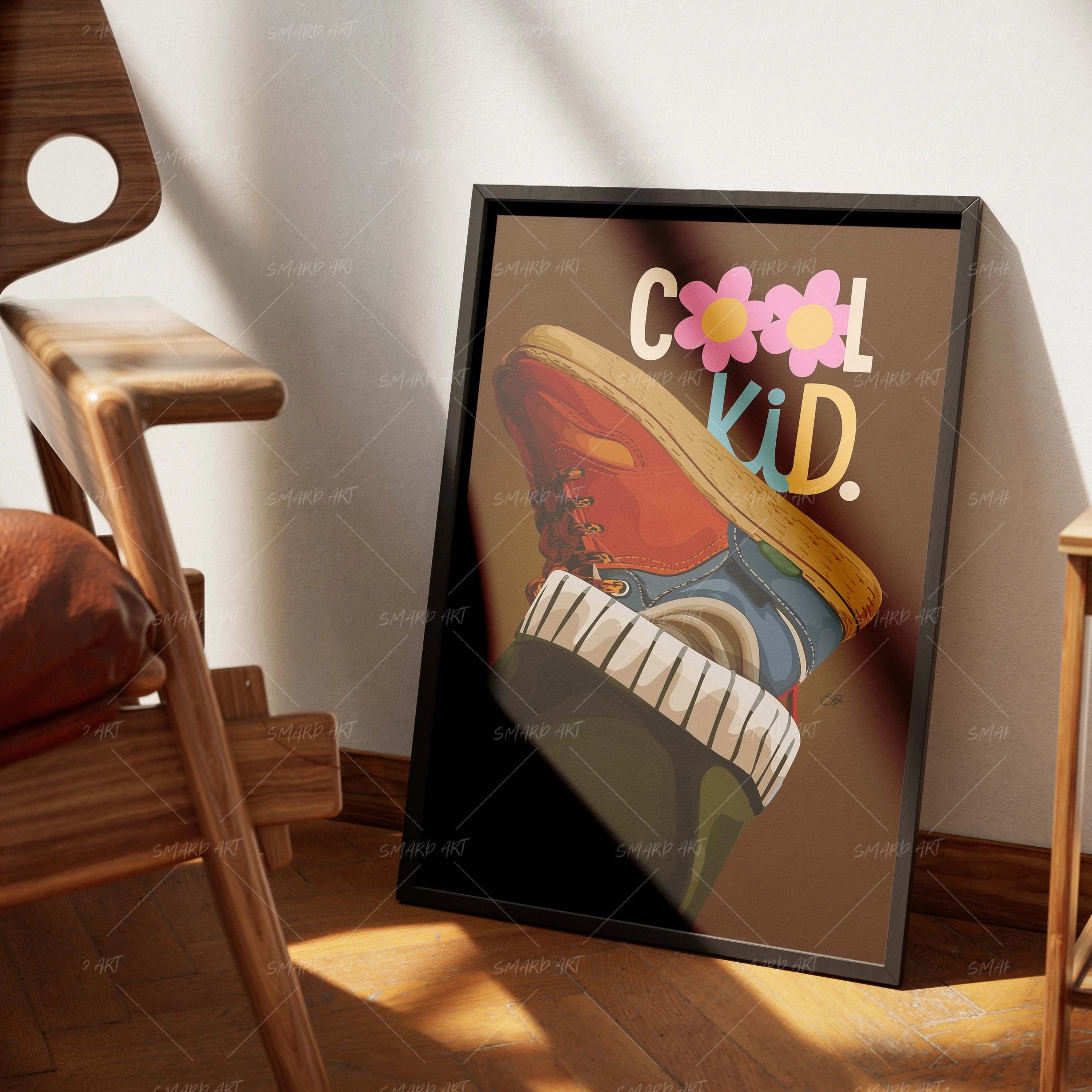 Cool Kids-wall art print featuring decorative artistic design suitable for living rooms, offices, and schools by SmardArt. Elevate your space with Black wall art that speaks to culture, identity, and creativity. At Smard, we celebrate artistry made with melanin, bringing powerful and inspiring designs to life.