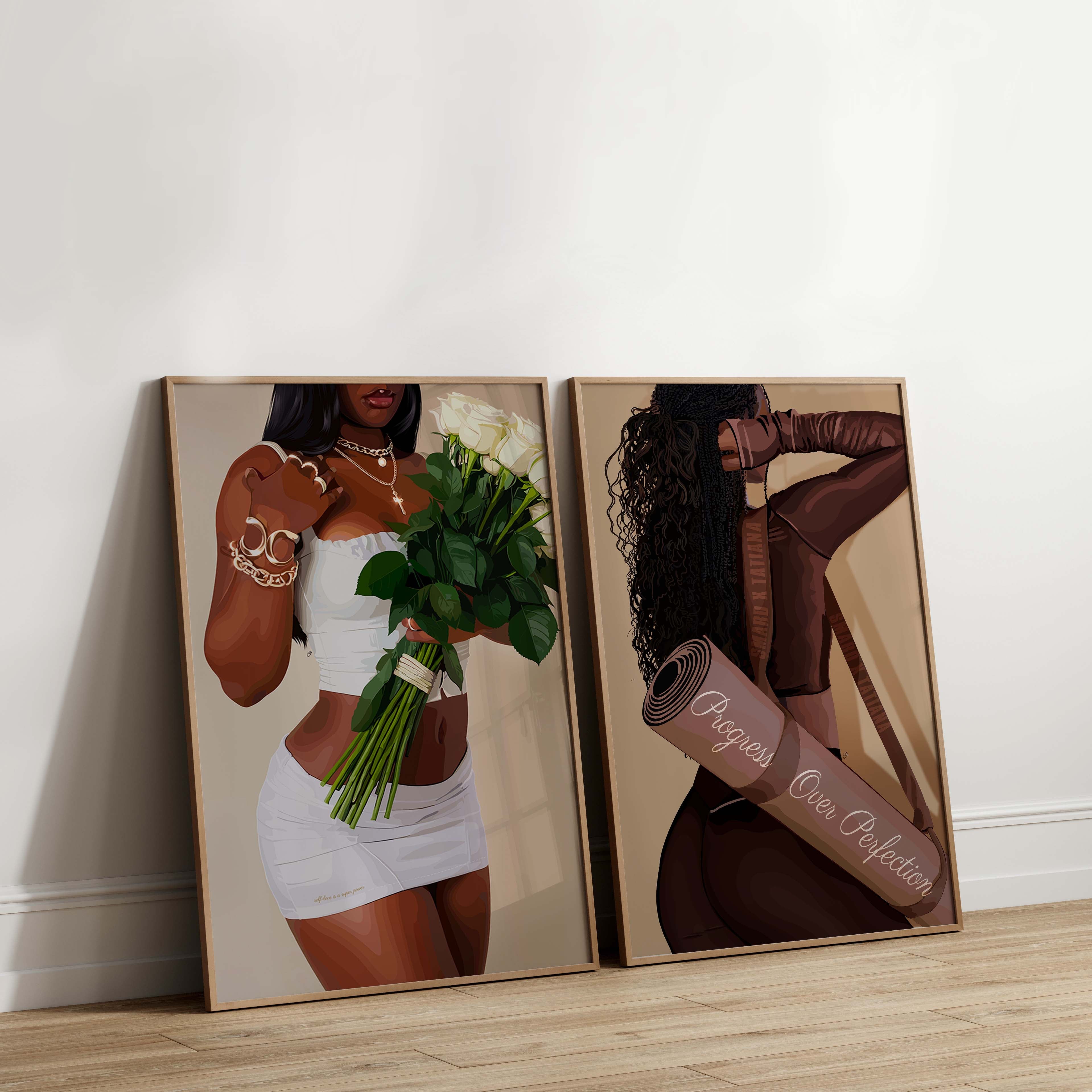 Self Love Is A Super Power-wall art print featuring decorative artistic design suitable for living rooms, offices, and schools by SmardArt. Elevate your space with Black wall art that speaks to culture, identity, and creativity. At Smard, we celebrate artistry made with melanin, bringing powerful and inspiring designs to life.