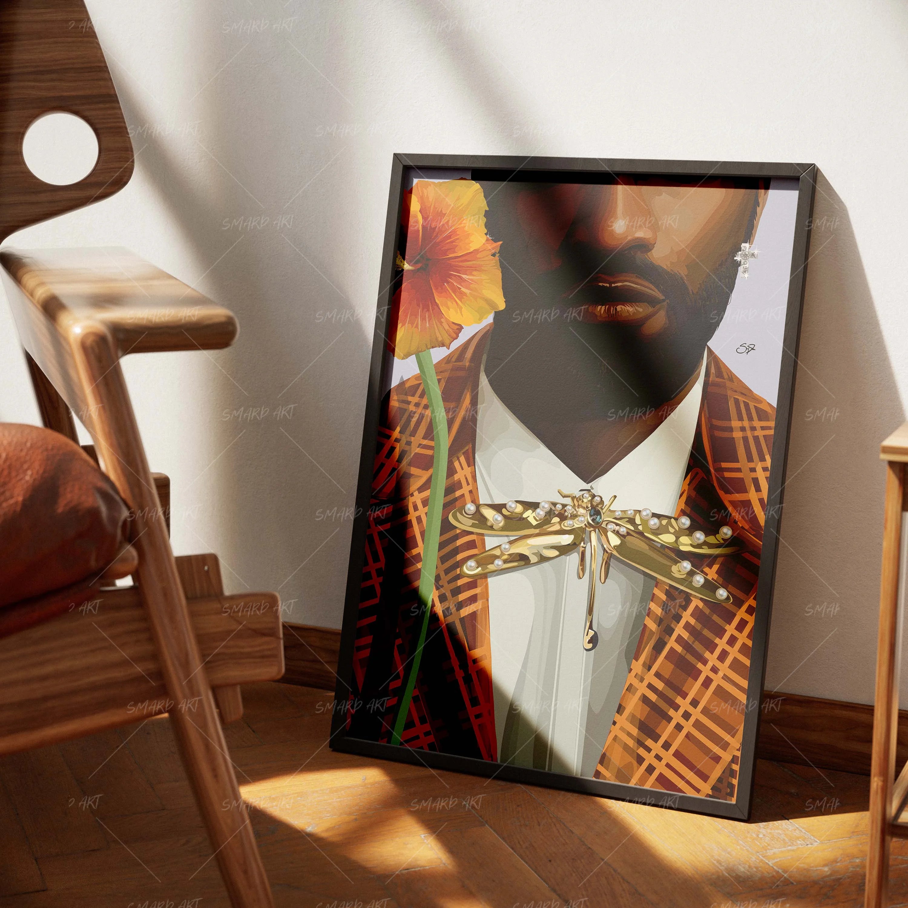 Tailord-wall art print featuring decorative artistic design suitable for living rooms, offices, and schools by SmardArt. Elevate your space with Black wall art that speaks to culture, identity, and creativity. At Smard, we celebrate artistry made with melanin, bringing powerful and inspiring designs to life.