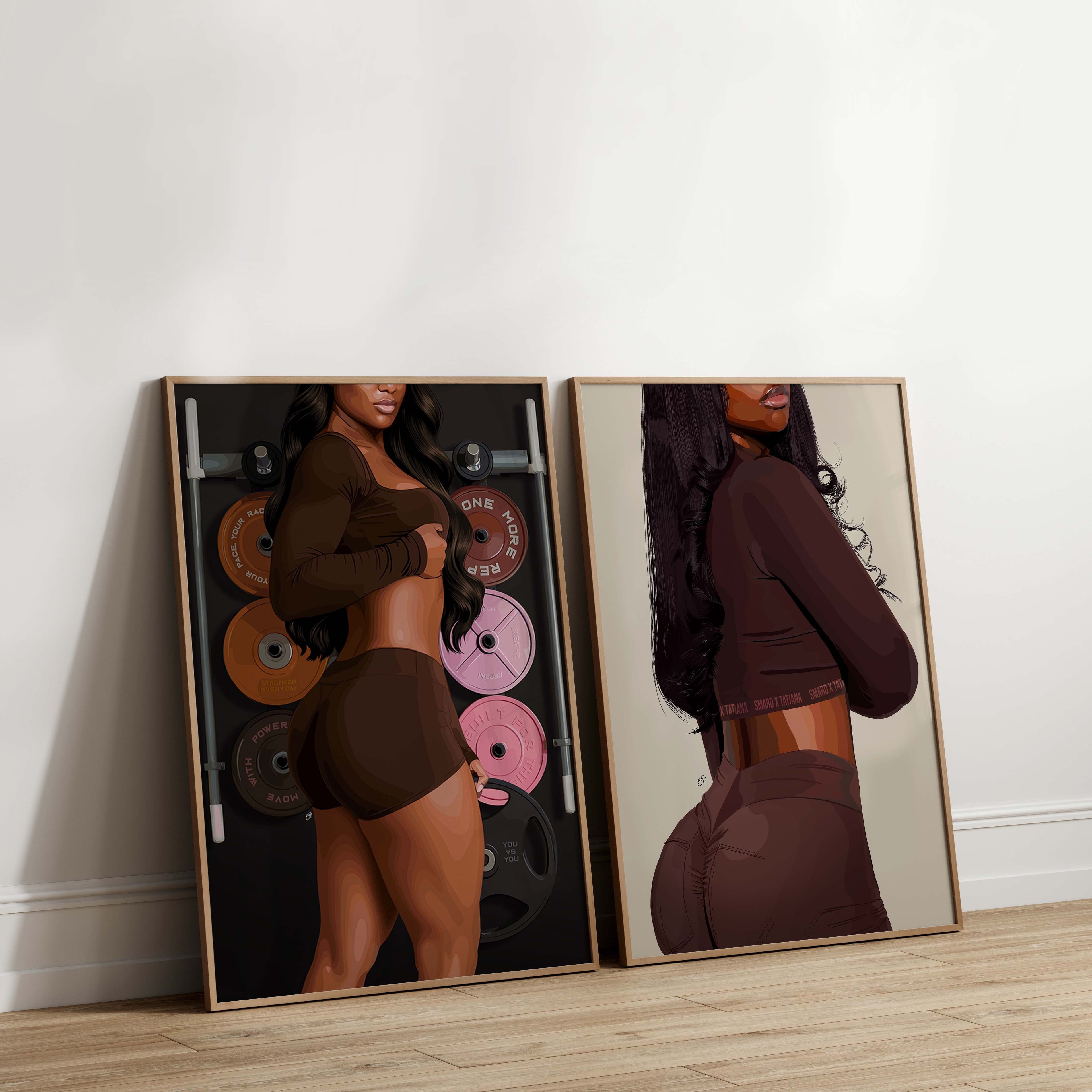 You Vs You Black-wall art print featuring decorative artistic design suitable for living rooms, offices, and schools by SmardArt. Elevate your space with Black wall art that speaks to culture, identity, and creativity. At Smard, we celebrate artistry made with melanin, bringing powerful and inspiring designs to life.